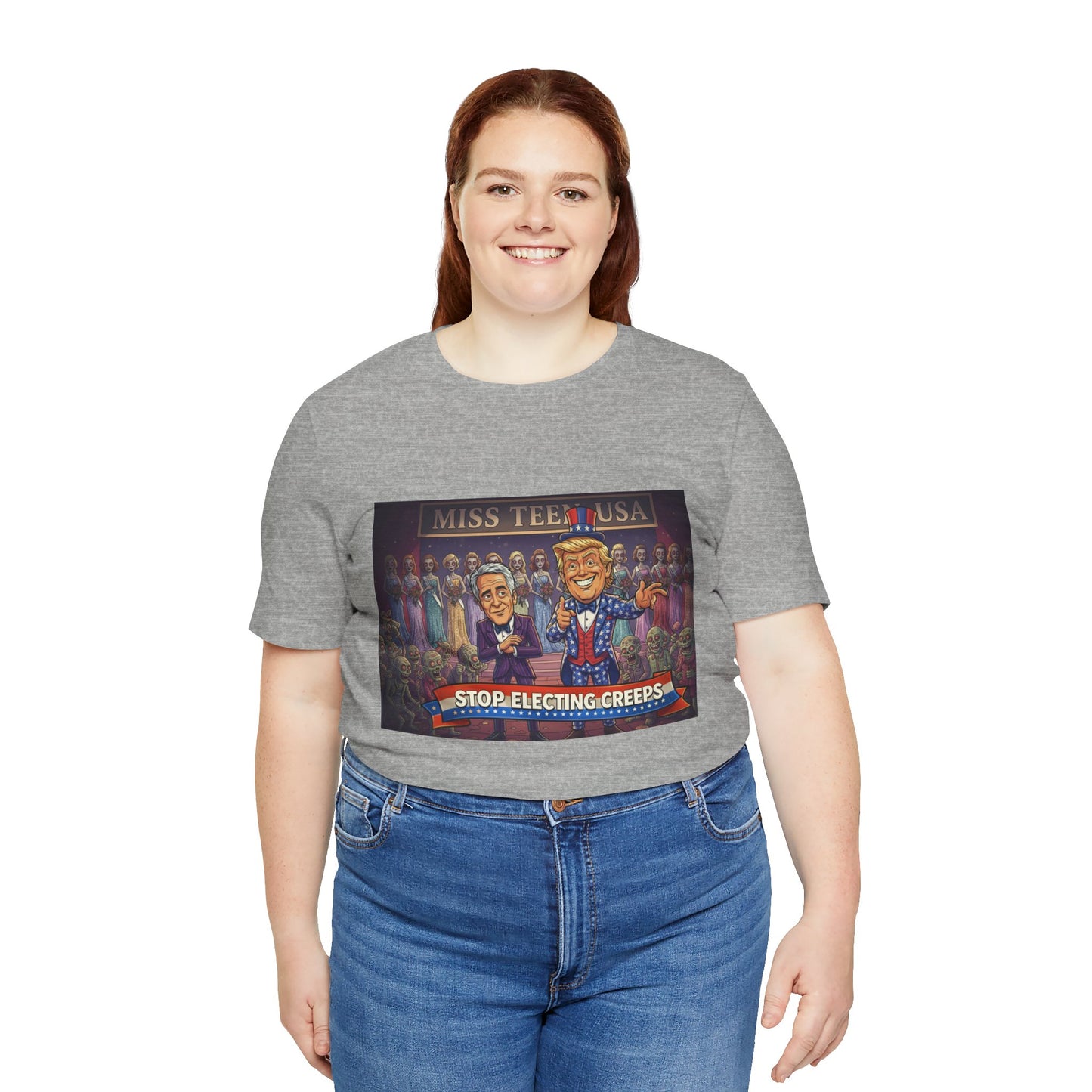 Political Satire Tee – "Stop Electing Creeps" Graphic Shirt