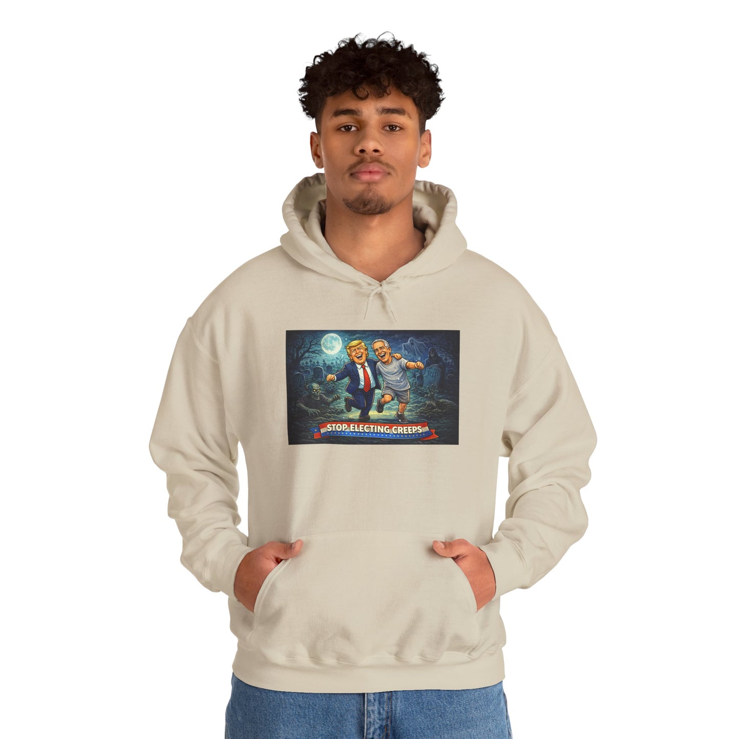 Political Comedy Hoodie — “Surrendering America” Satirical Graphic Sweatshirt