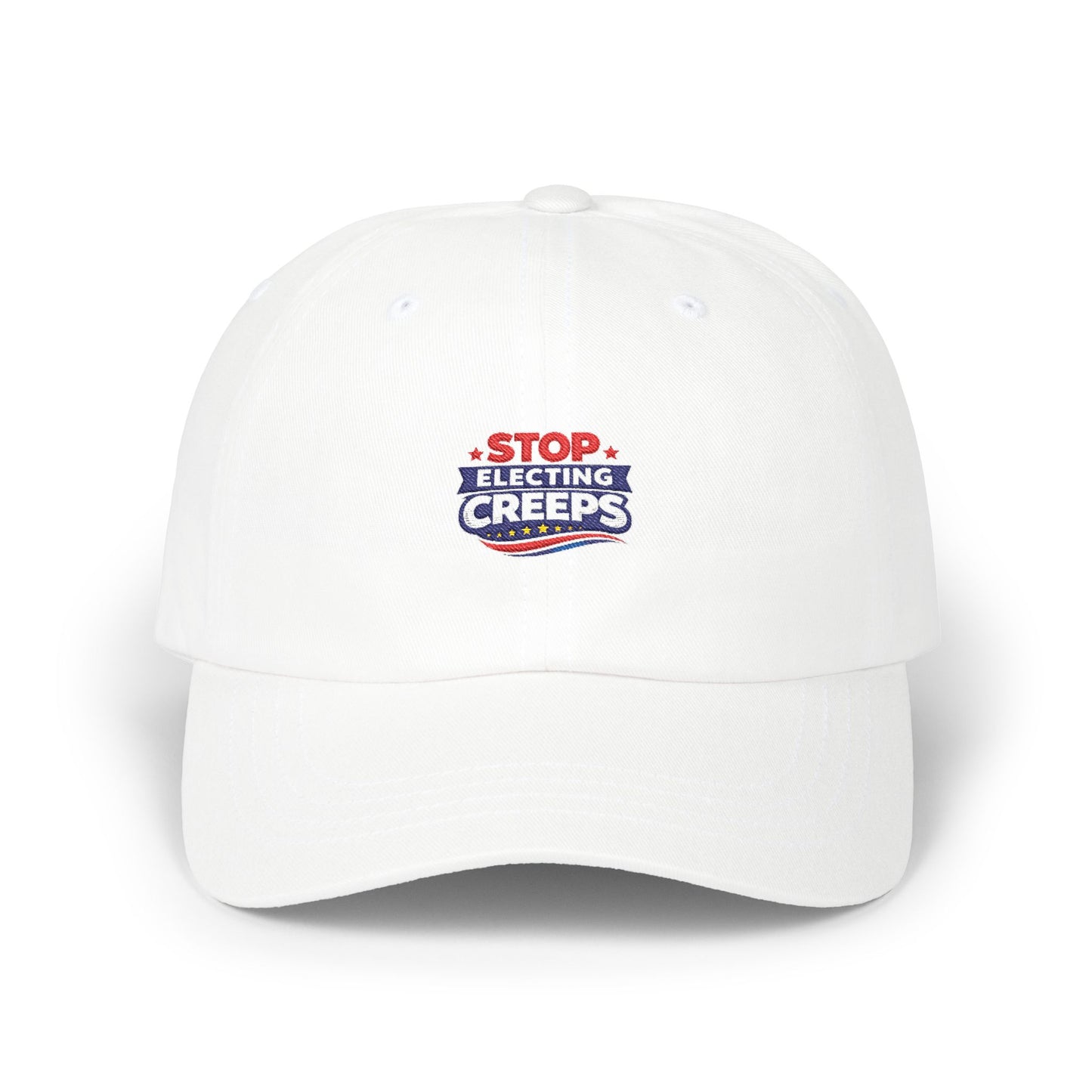 Dad Cap — "Stop Electing Creeps" Embroidered Political Baseball Hat