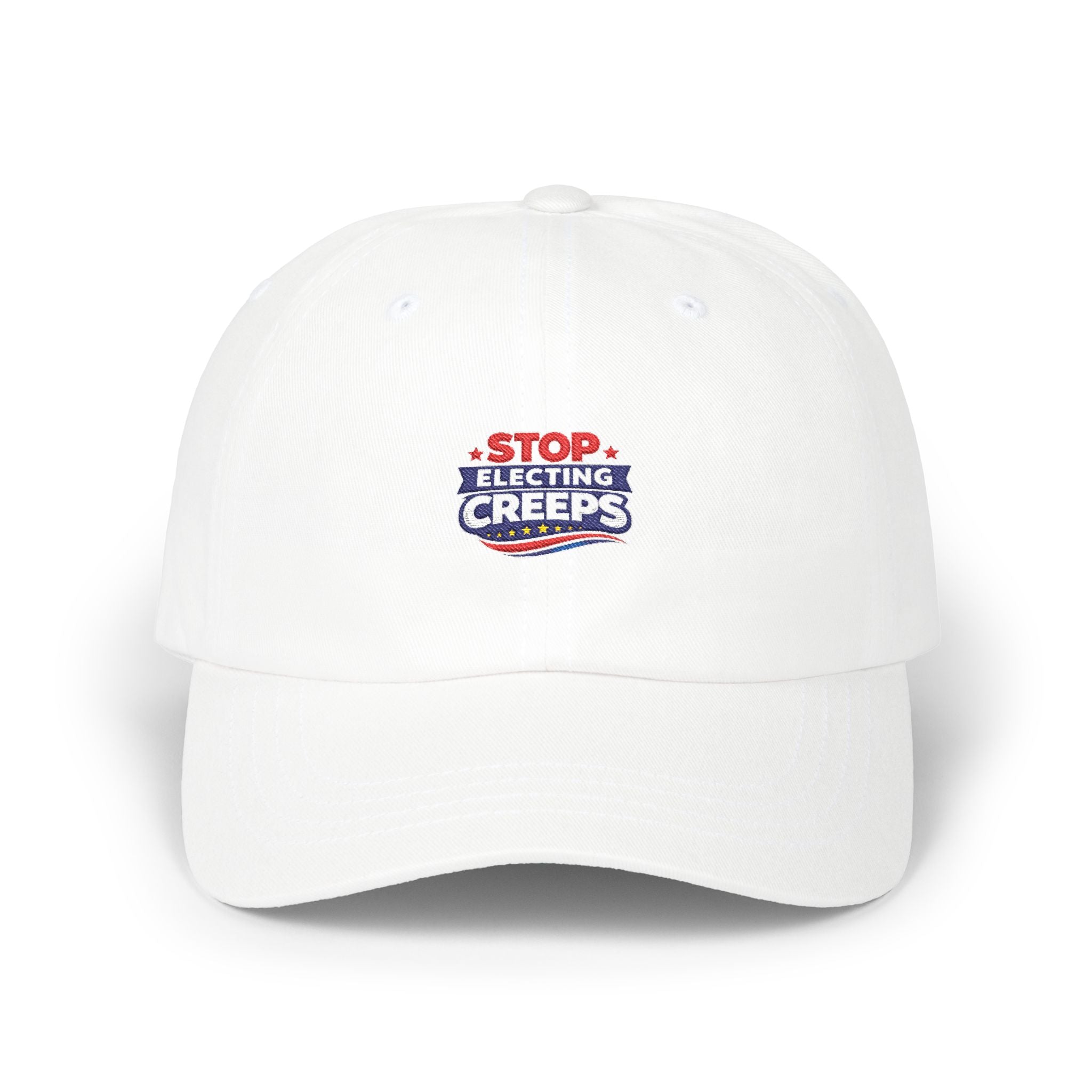 Dad Cap — "Stop Electing Creeps" Embroidered Political Baseball Hat