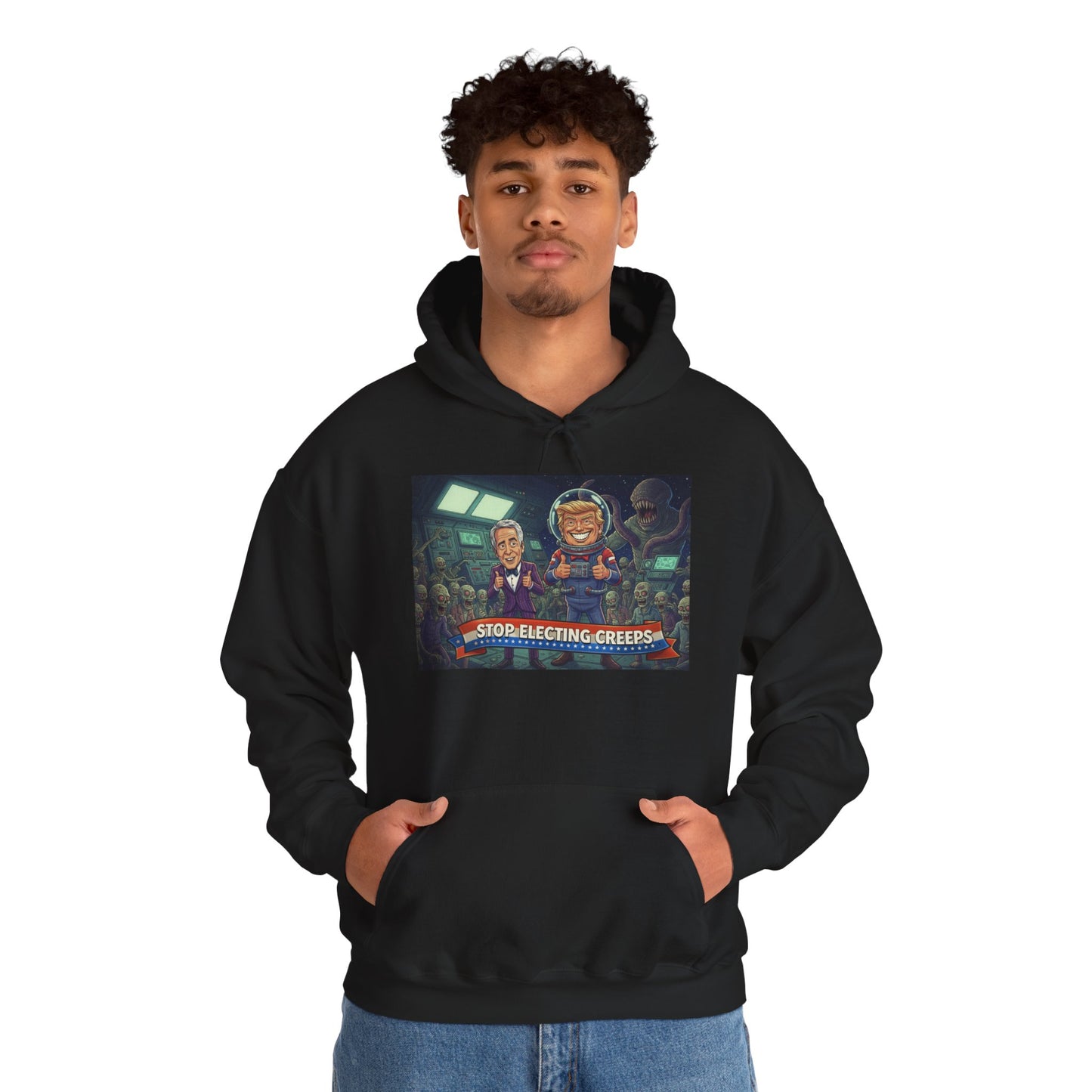 Gaming Crew Hoodie — 'Store-Selecting Griefers' Retro Arcade Design