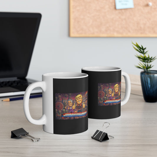 Fortune Carnival Ceramic Mug — Vintage Carnival Posters Coffee Cup (11oz/15oz)