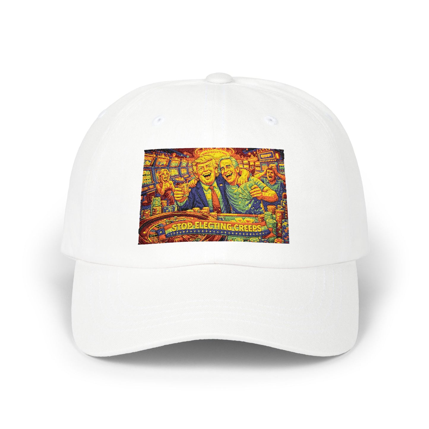 Dad Cap with Colorful Mountain Landscape Patch