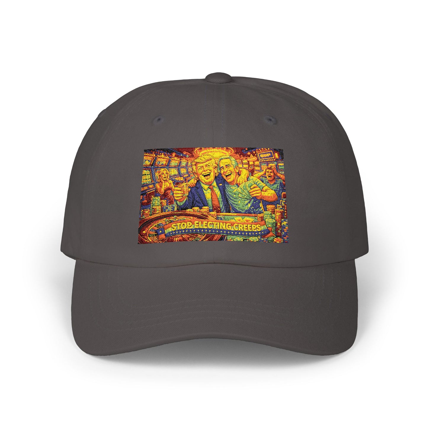 Dad Cap with Colorful Mountain Landscape Patch
