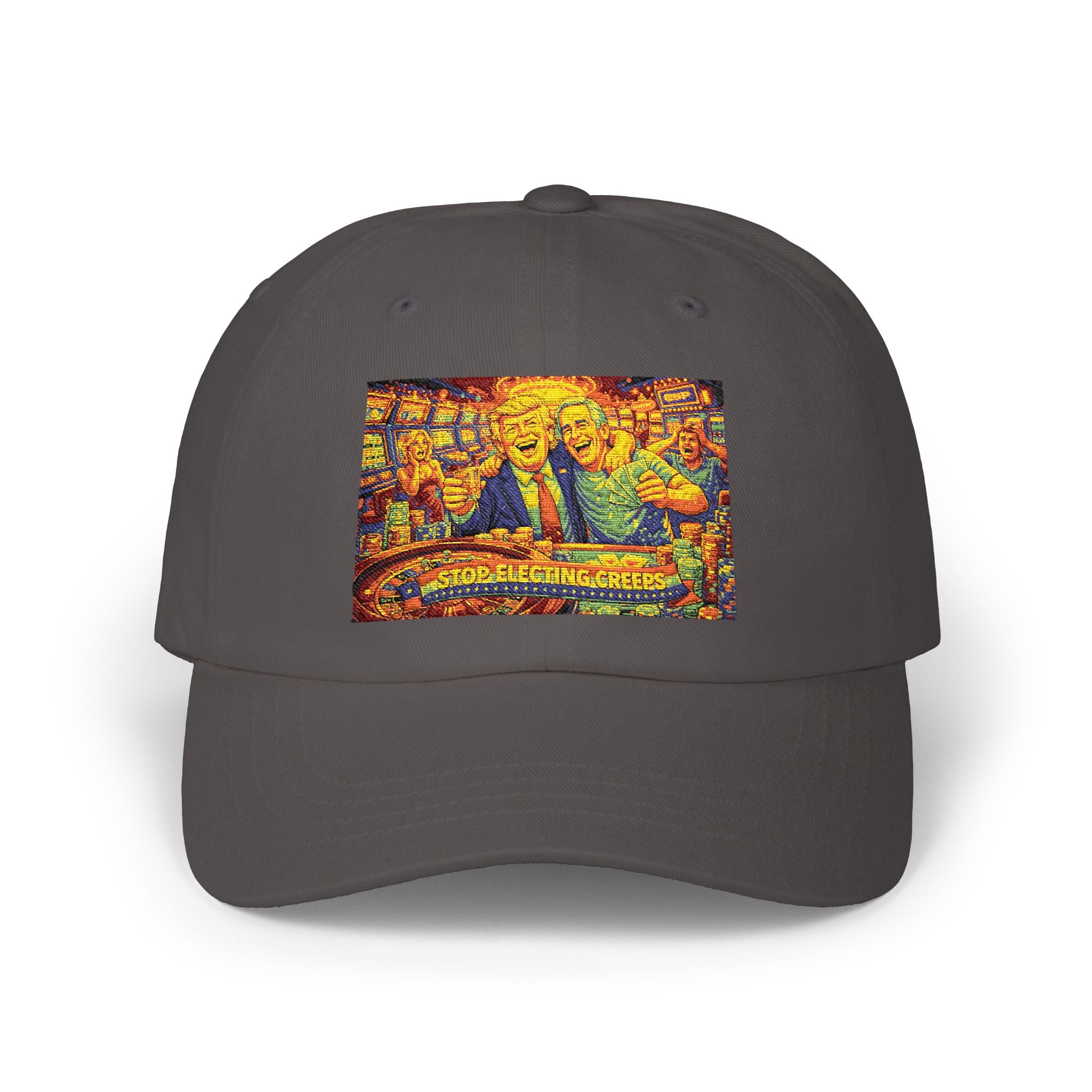 Dad Cap with Colorful Mountain Landscape Patch