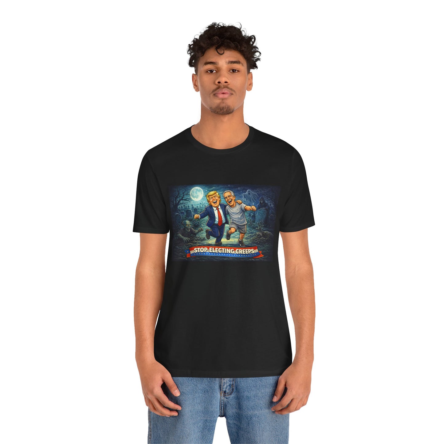 T‑Shirt — "Stop Electing Creeps" Political Satire Tee