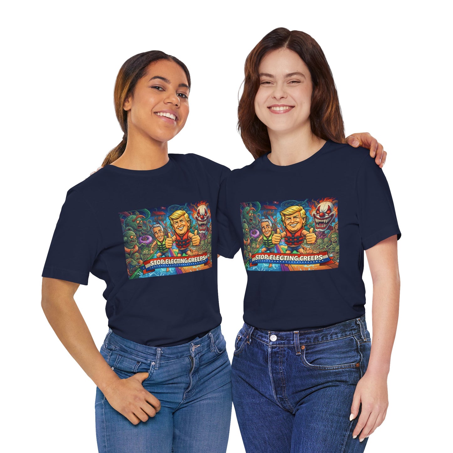 Political Graphic Tee — "Stop Electing Creeps" Bold Protest T‑Shirt