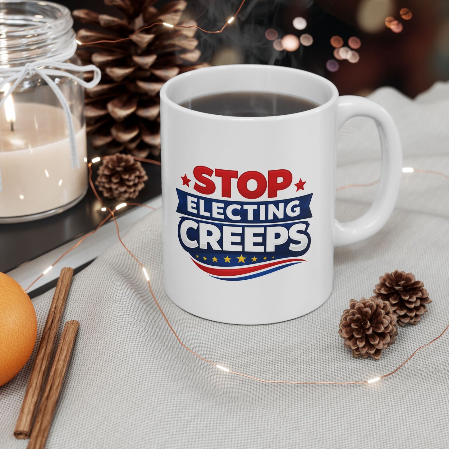 Mug - Stop Electing CREEPS Political Protest Coffee Mug (11oz/15oz)