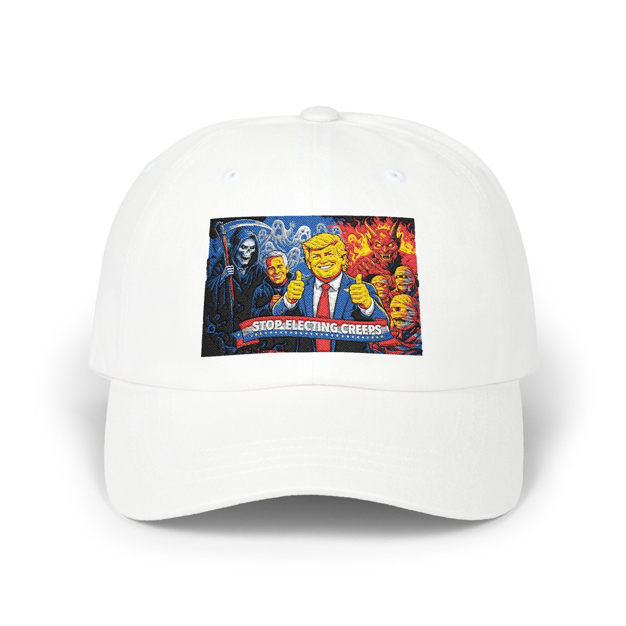 Dad Cap - Cartoon Political Character Patch "Some Are Born Great"