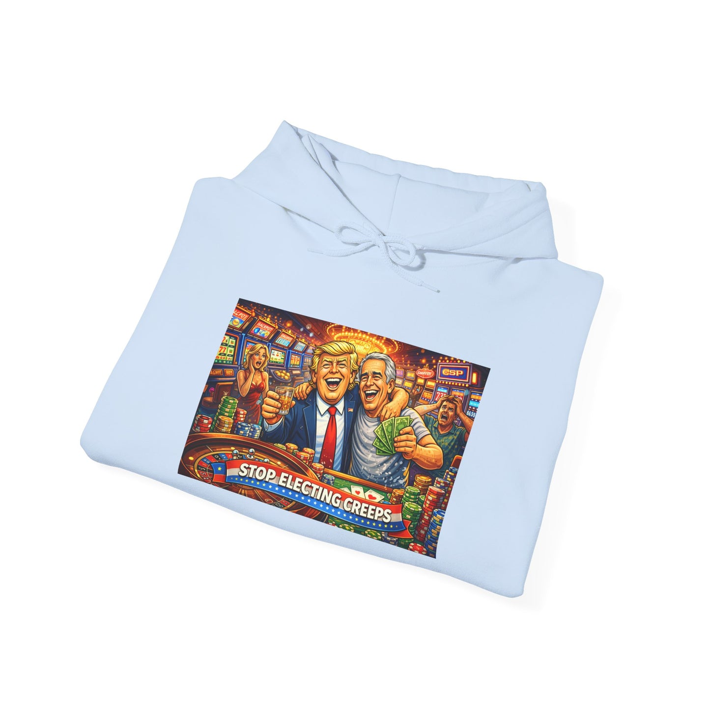 Political Parody Hoodie — 'Stop Blanching Beer' Colorful Satire Design