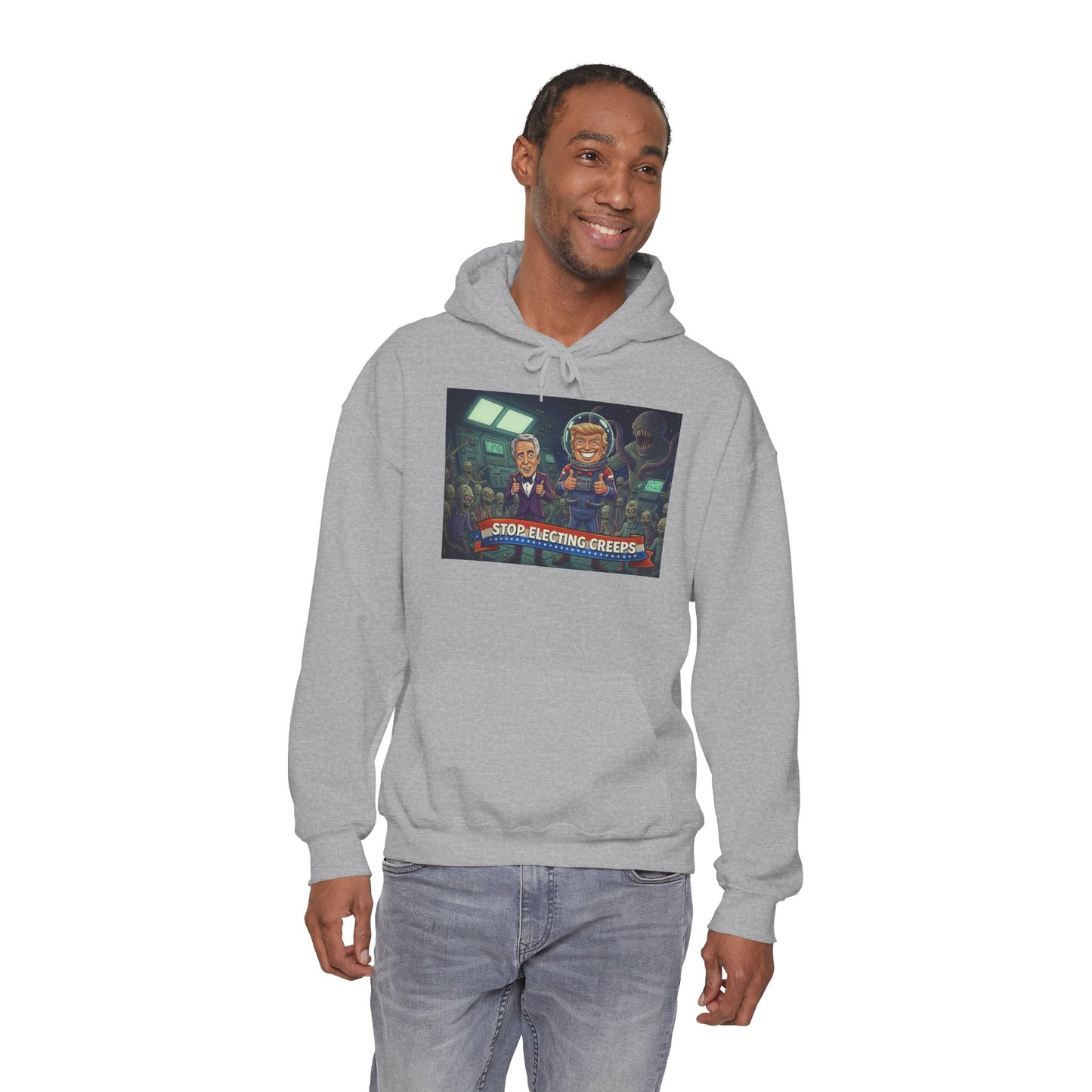 Gaming Crew Hoodie — 'Store-Selecting Griefers' Retro Arcade Design