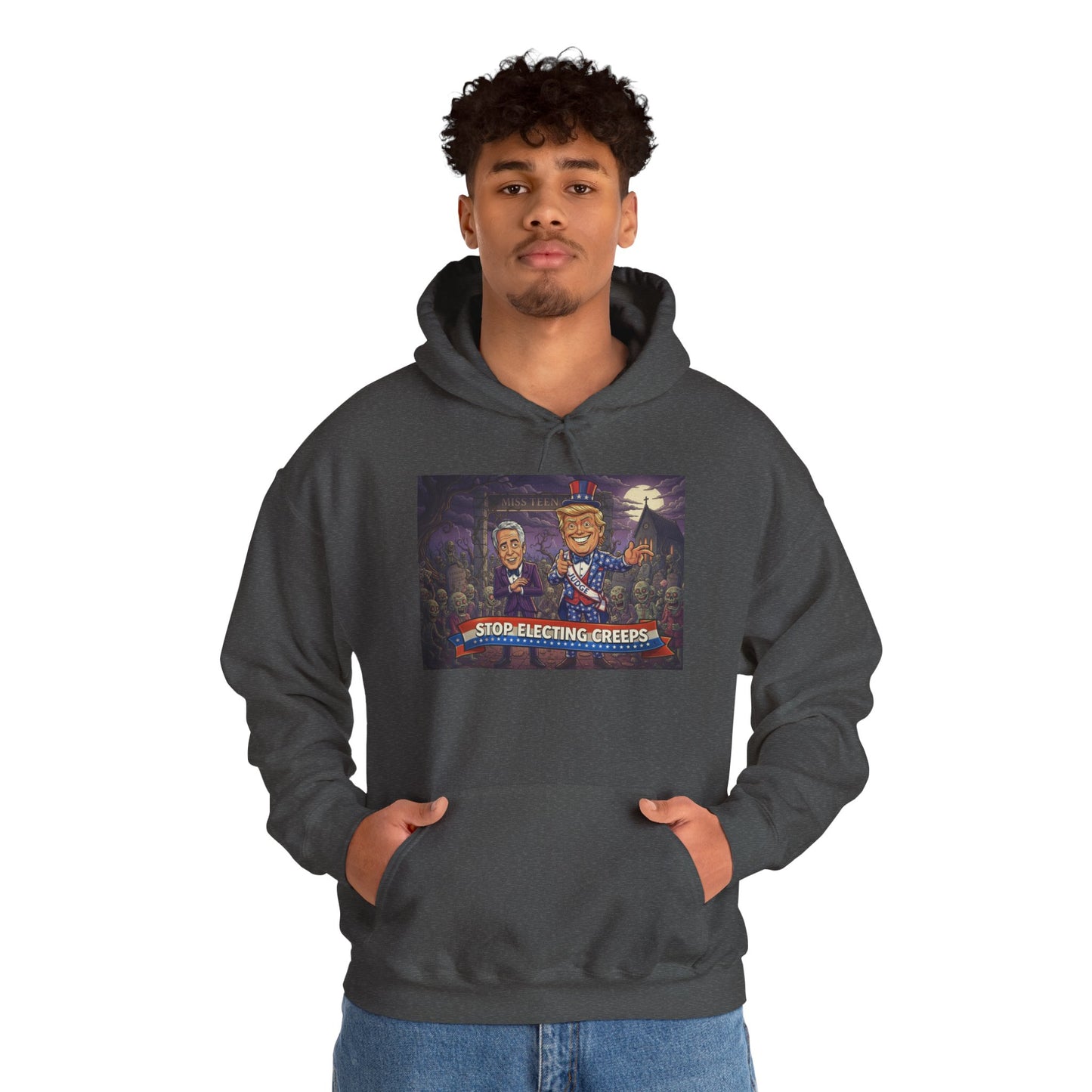 Patriotic Campfire Hoodie — 'Land of the Free' Vintage Americana Design