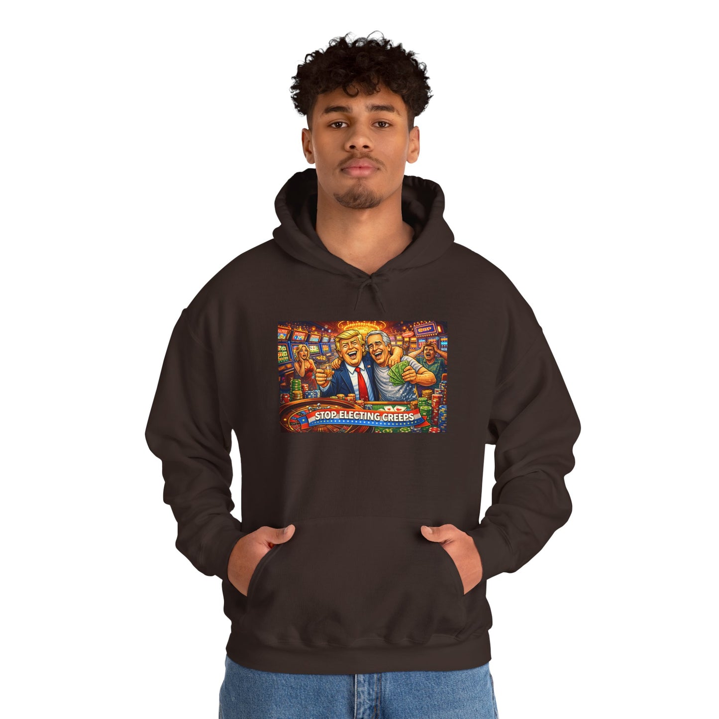 Political Parody Hoodie — 'Stop Blanching Beer' Colorful Satire Design