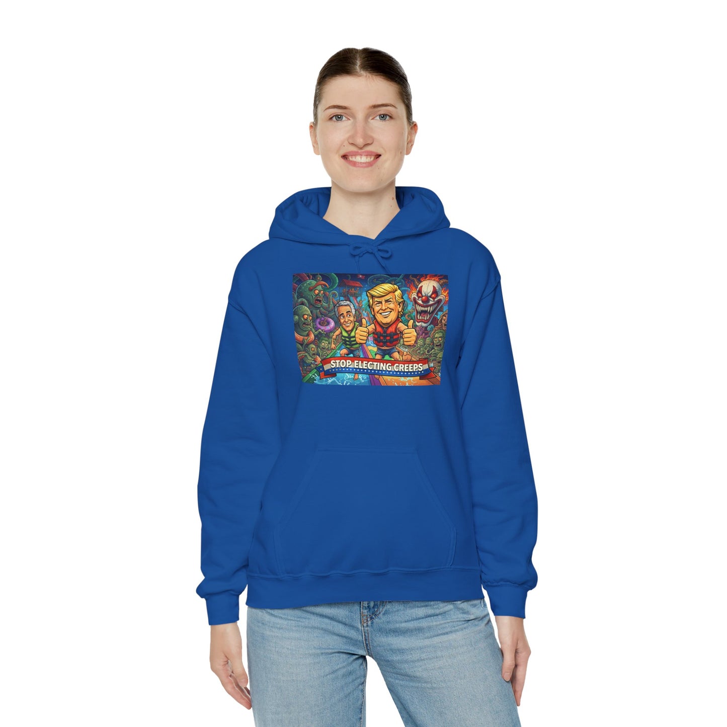 Stop Selecting Creeps Hoodie — Satirical Political Graphic Pullover
