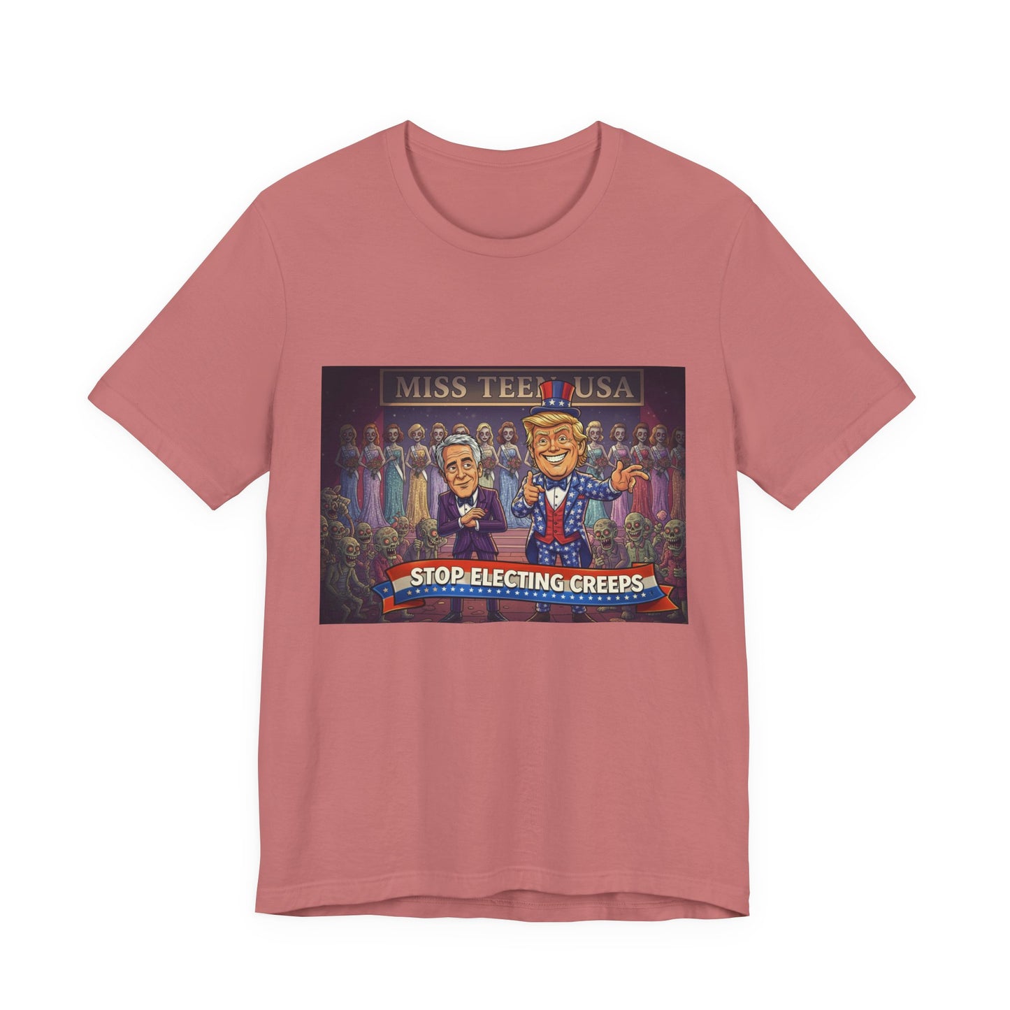 Political Satire Tee – "Stop Electing Creeps" Graphic Shirt