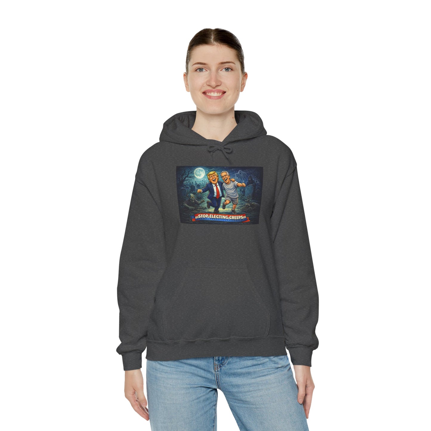 Political Comedy Hoodie — “Surrendering America” Satirical Graphic Sweatshirt