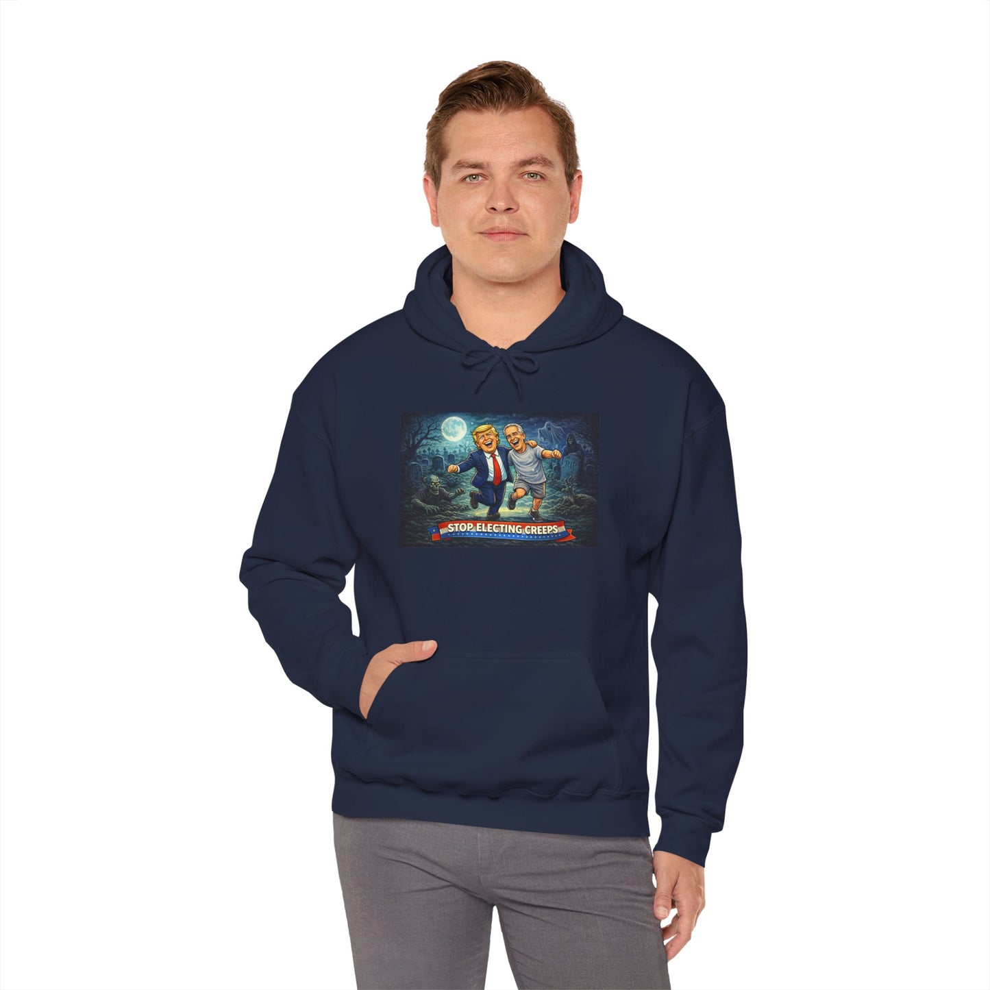 Political Comedy Hoodie — “Surrendering America” Satirical Graphic Sweatshirt