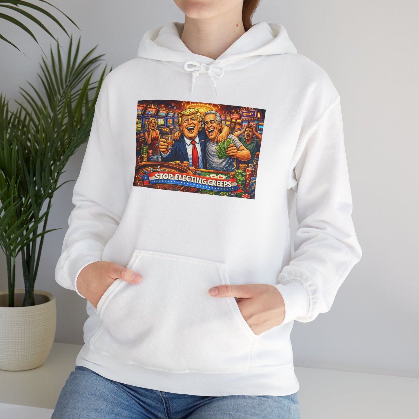 Political Parody Hoodie — 'Stop Blanching Beer' Colorful Satire Design