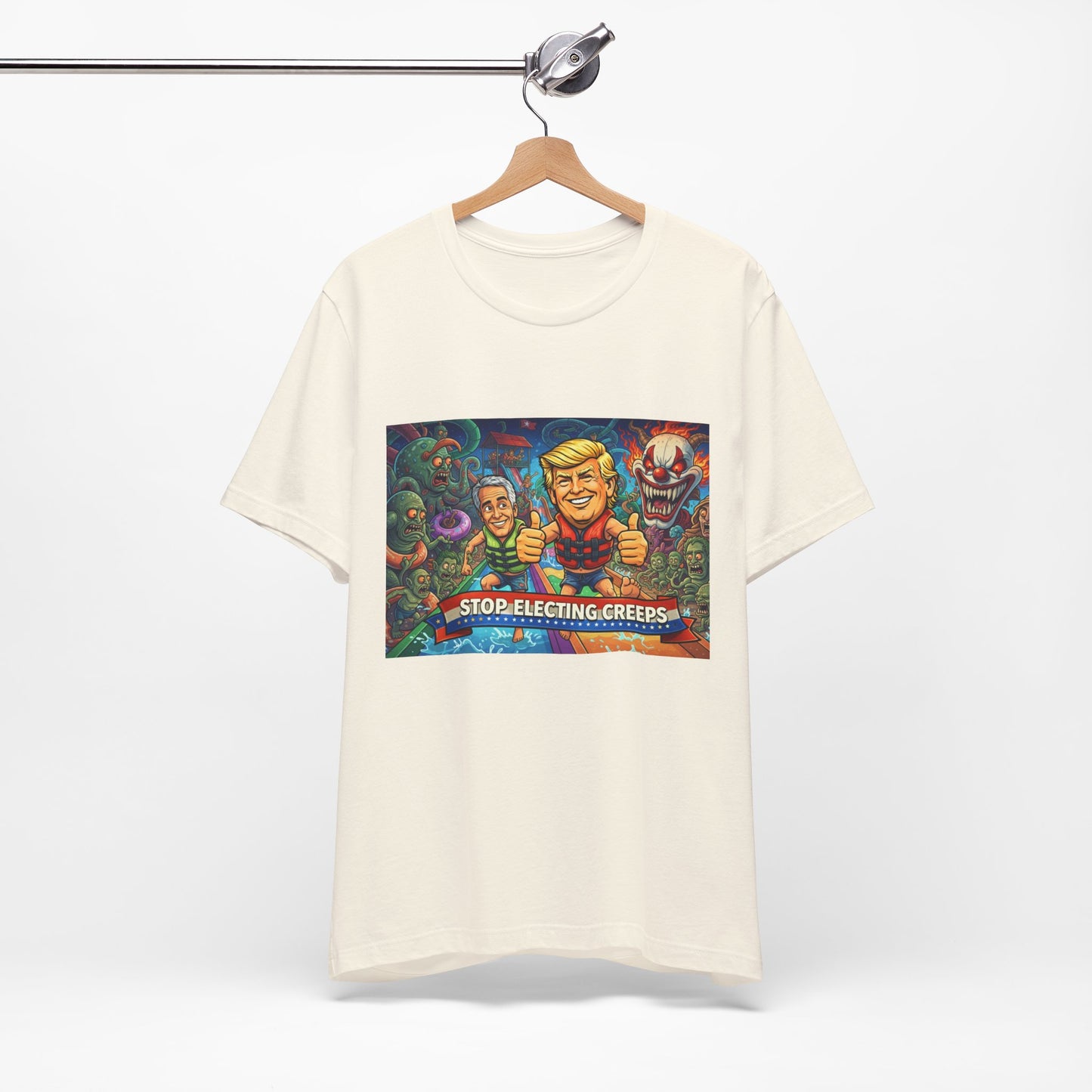 Political Graphic Tee — "Stop Electing Creeps" Bold Protest T‑Shirt