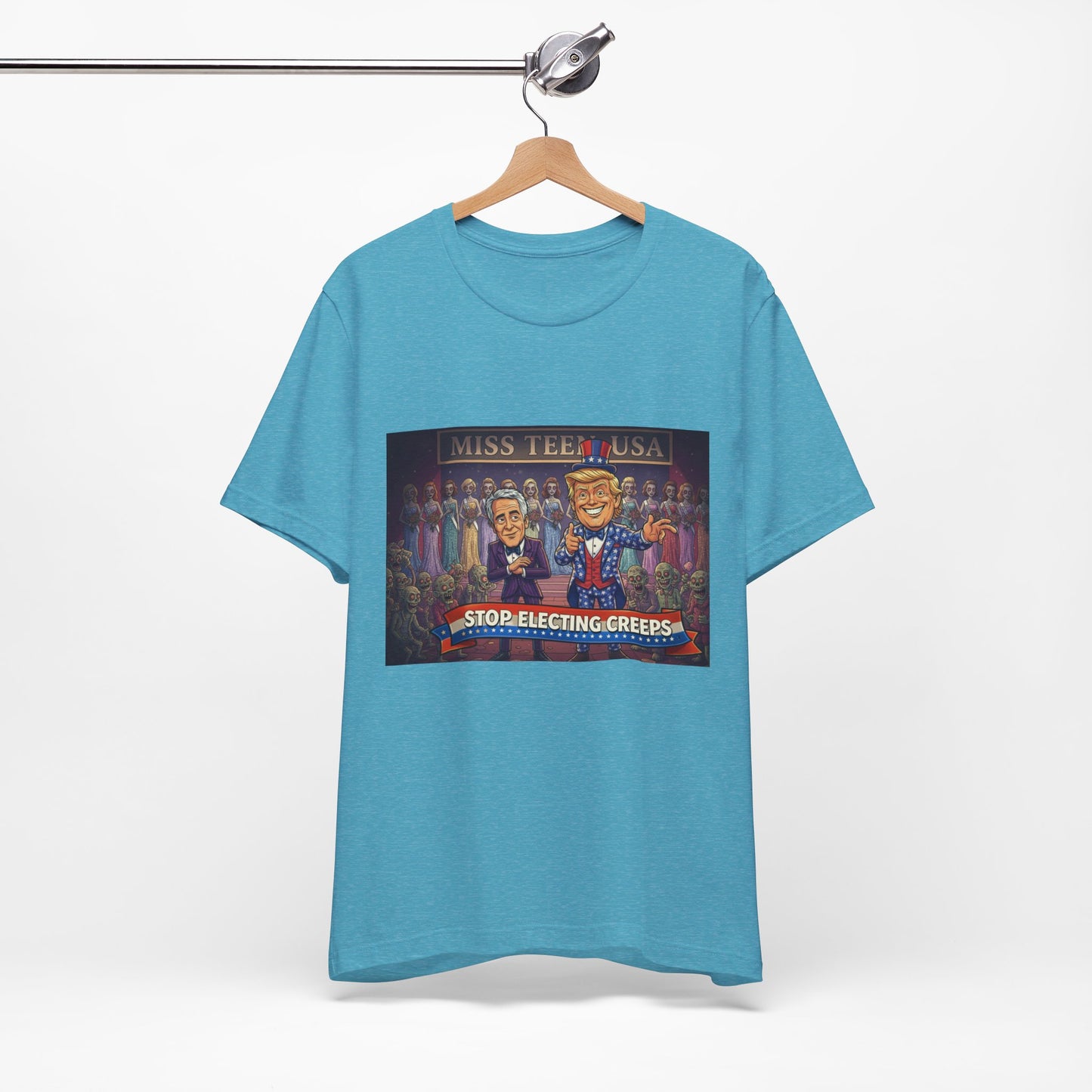 Political Satire Tee – "Stop Electing Creeps" Graphic Shirt