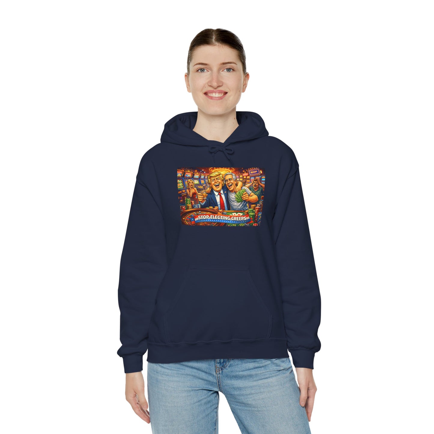 Political Parody Hoodie — 'Stop Blanching Beer' Colorful Satire Design