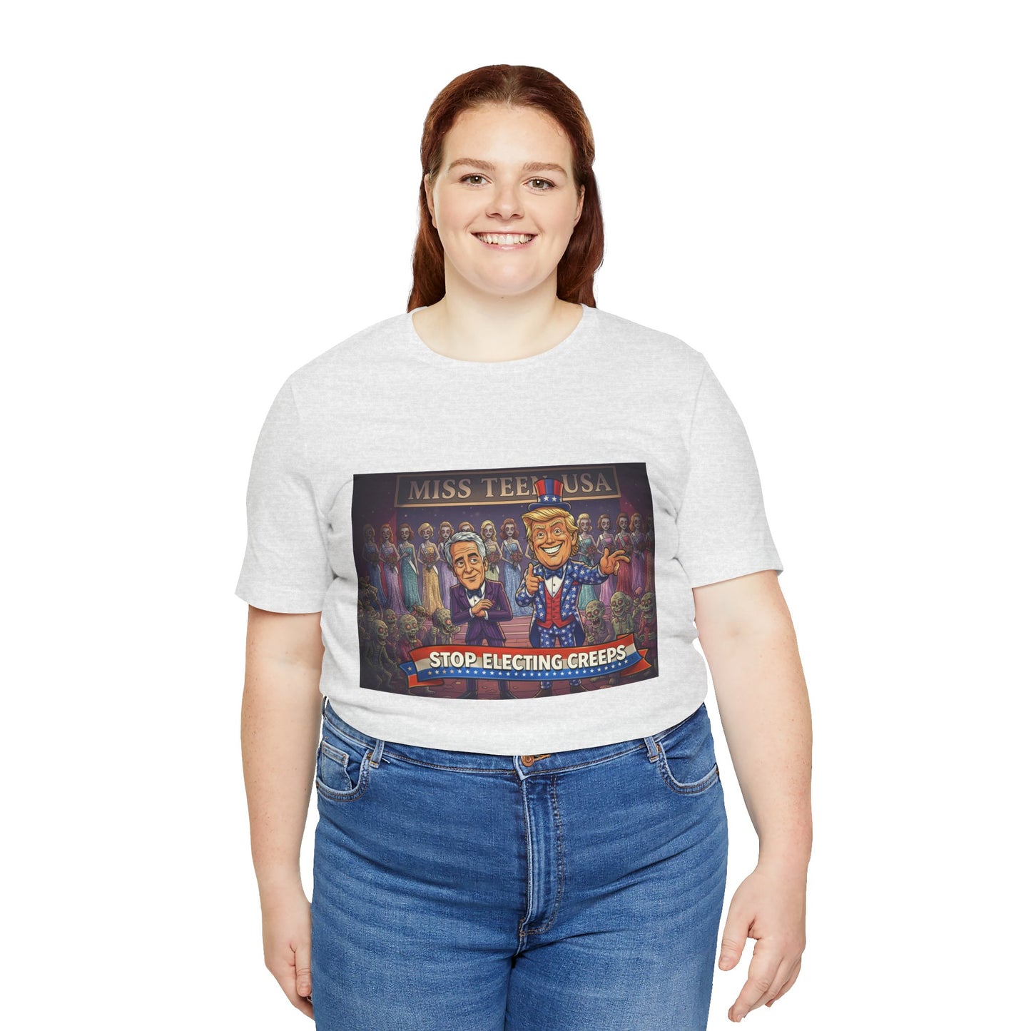 Political Satire Tee – "Stop Electing Creeps" Graphic Shirt