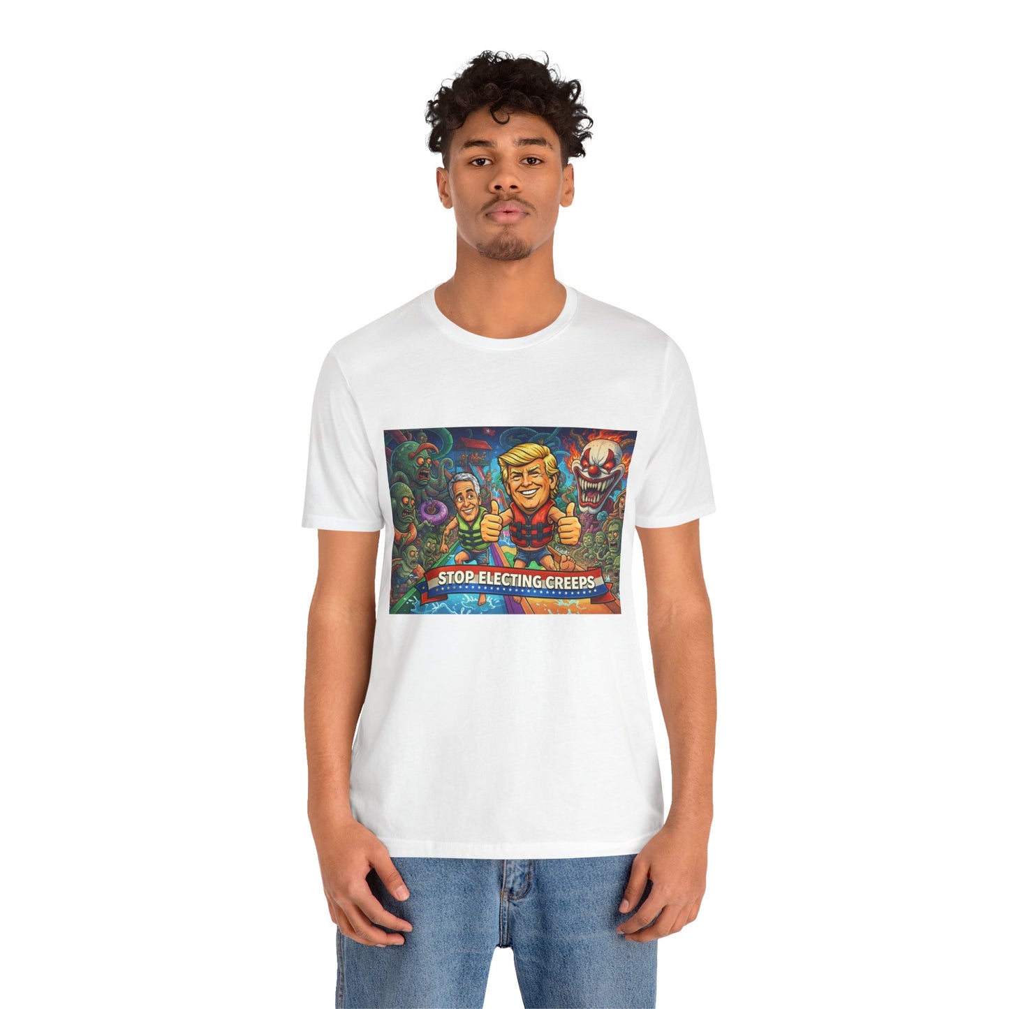 Political Graphic Tee — "Stop Electing Creeps" Bold Protest T‑Shirt