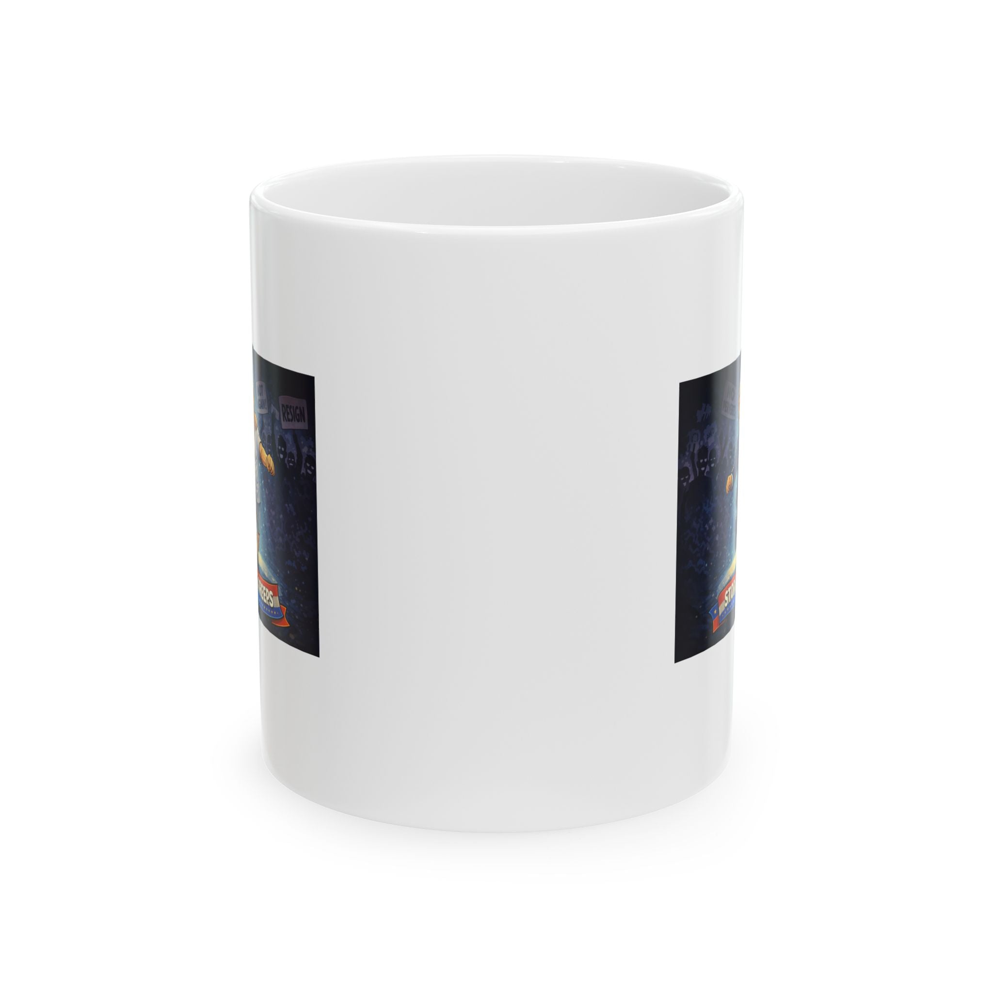 Ceramic Mug — Retro Neon Motorcycle Nightscape Coffee Cup (11oz, 15oz)