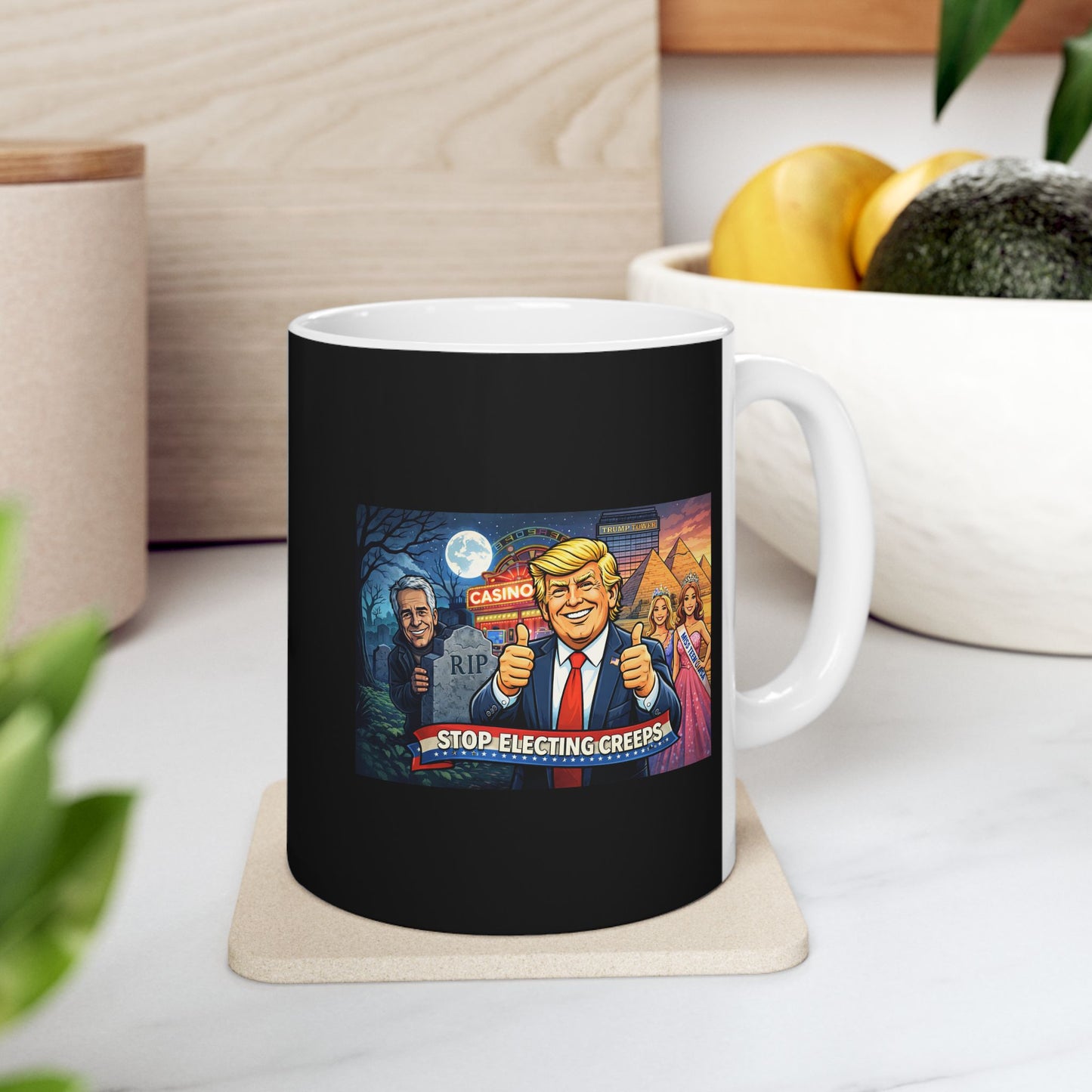 Celestial Goddess Ceramic Mug — Mystical Moon & Sun Art Coffee Cup (11oz/15oz)
