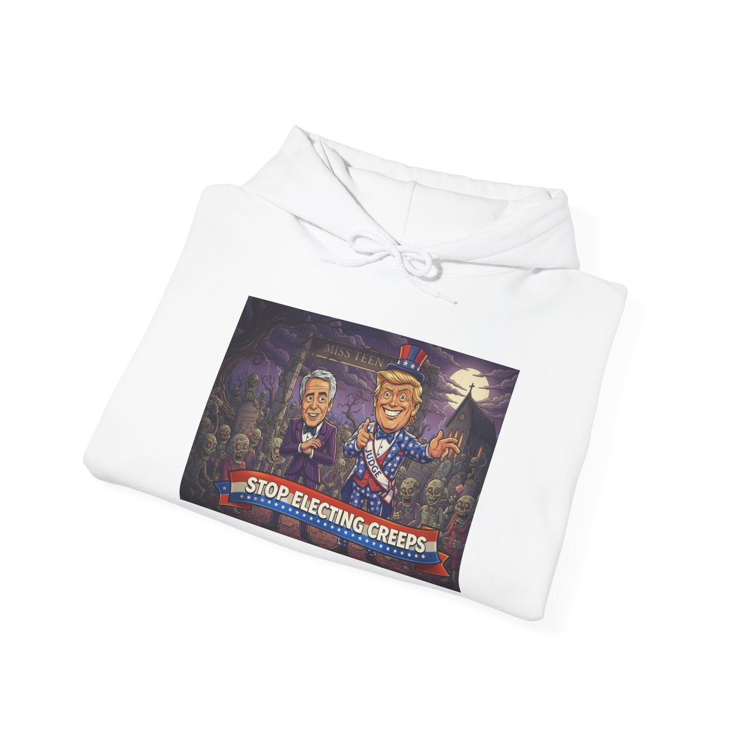 Patriotic Campfire Hoodie — 'Land of the Free' Vintage Americana Design