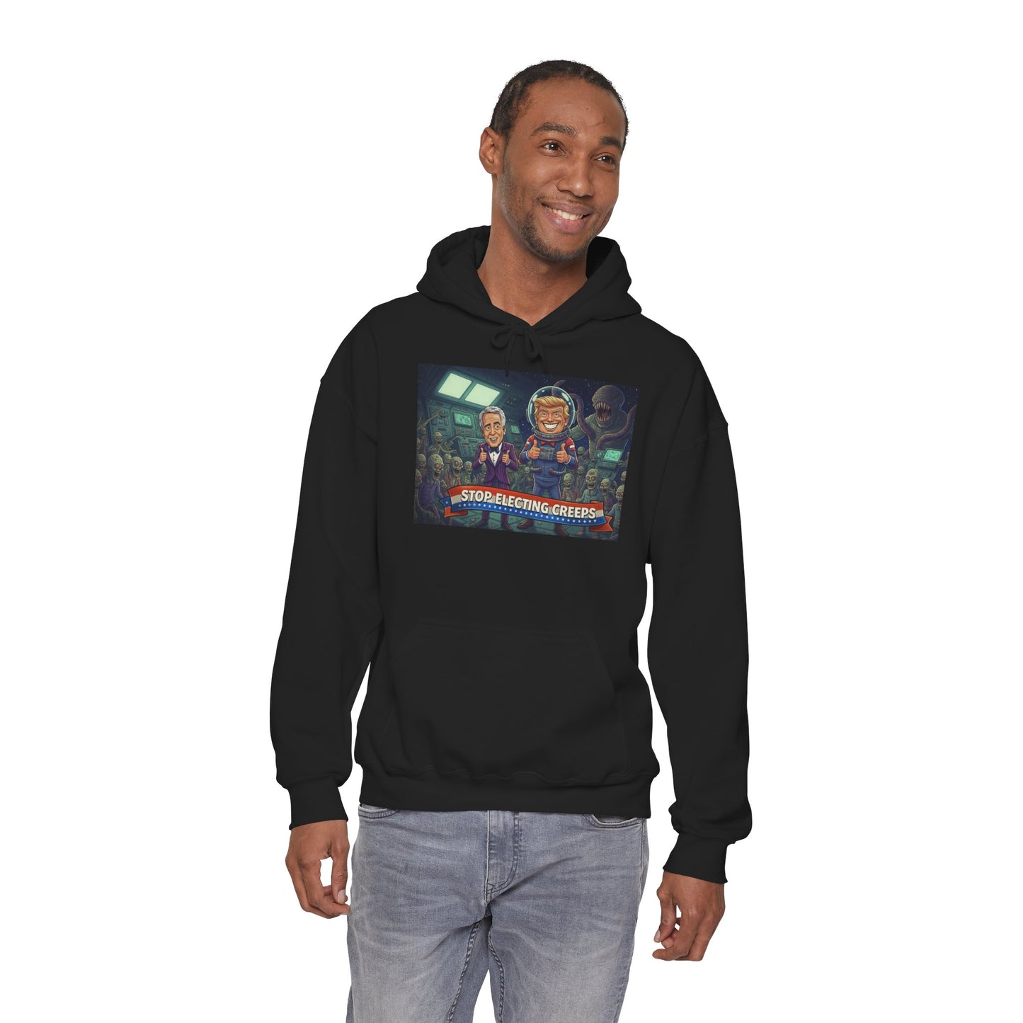Gaming Crew Hoodie — 'Store-Selecting Griefers' Retro Arcade Design