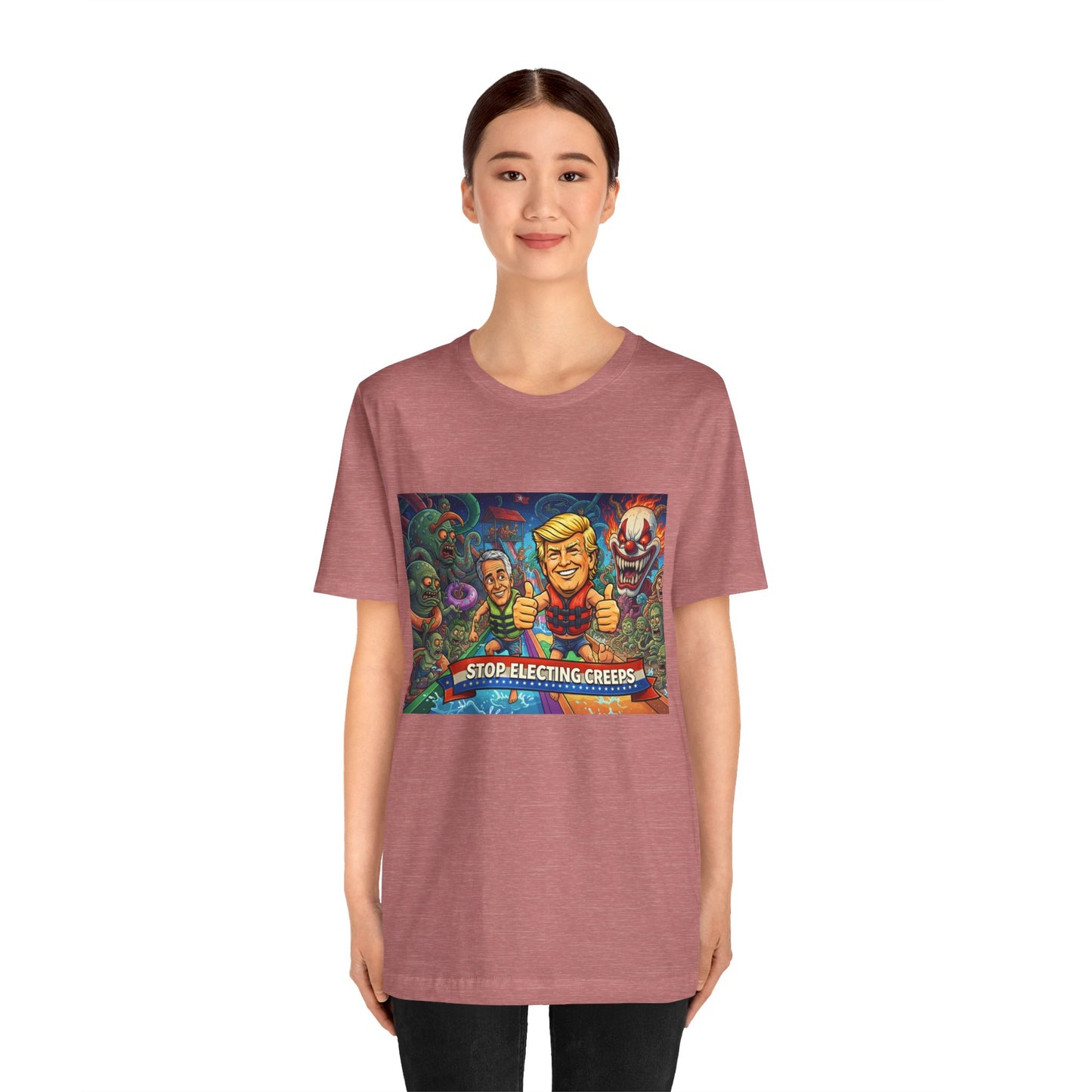 Political Graphic Tee — "Stop Electing Creeps" Bold Protest T‑Shirt