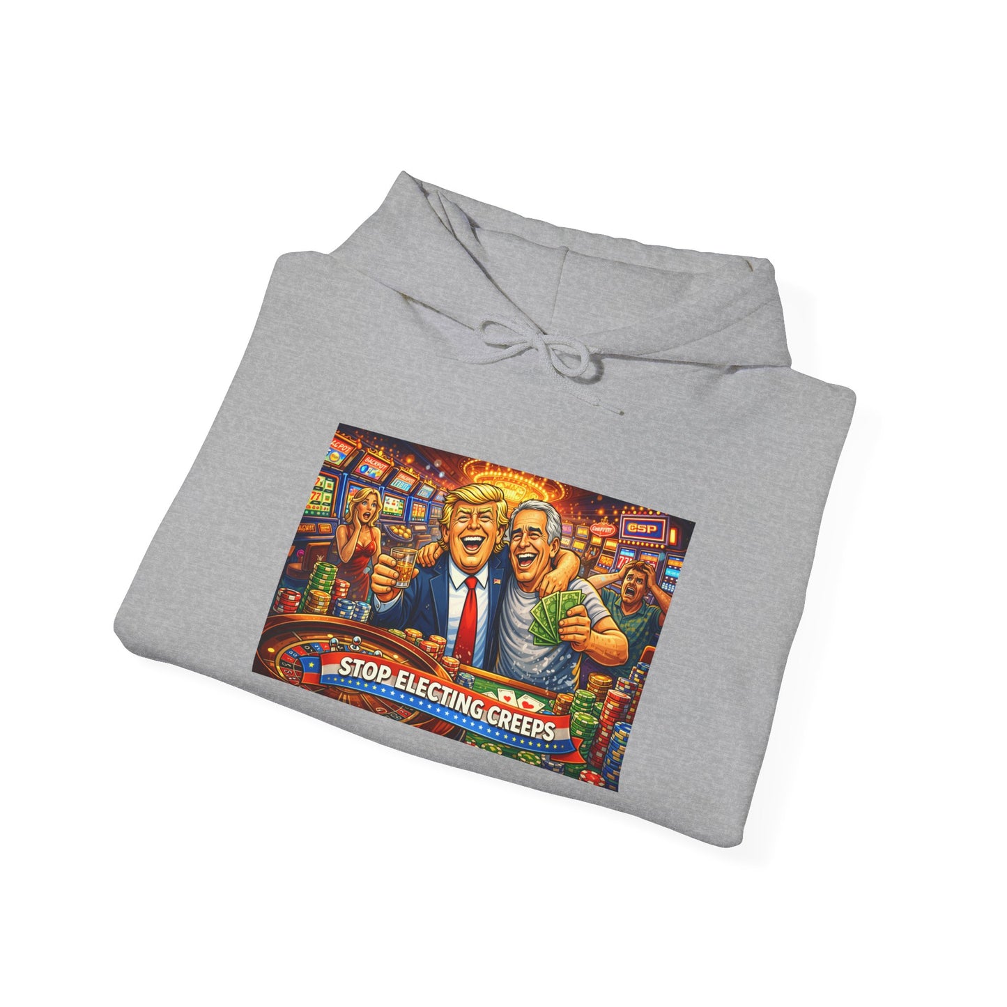 Political Parody Hoodie — 'Stop Blanching Beer' Colorful Satire Design