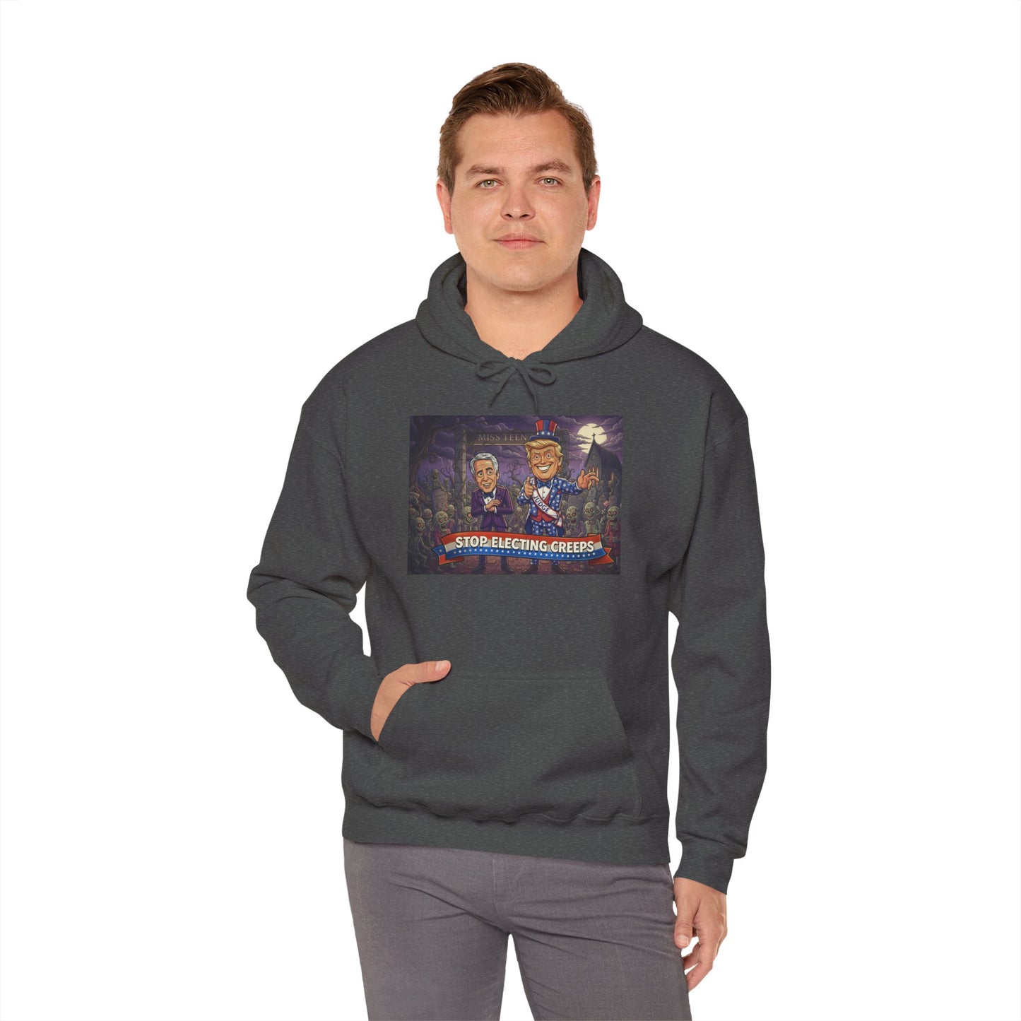 Patriotic Campfire Hoodie — 'Land of the Free' Vintage Americana Design
