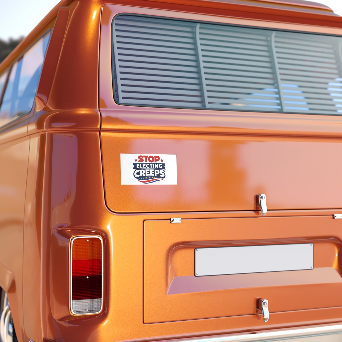 Stop Electing Creeps Bumper Sticker — Political Protest Car Decal