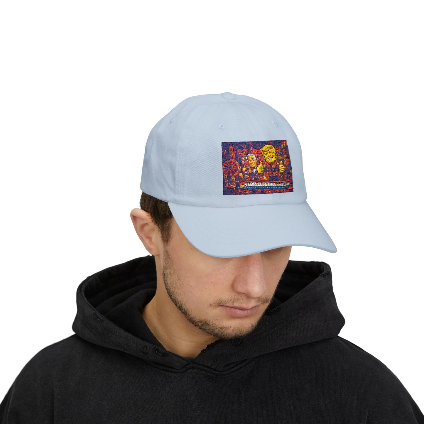 Dad Cap — Colorful Mosaic Cartoon Patch "Doing A Racing Green"