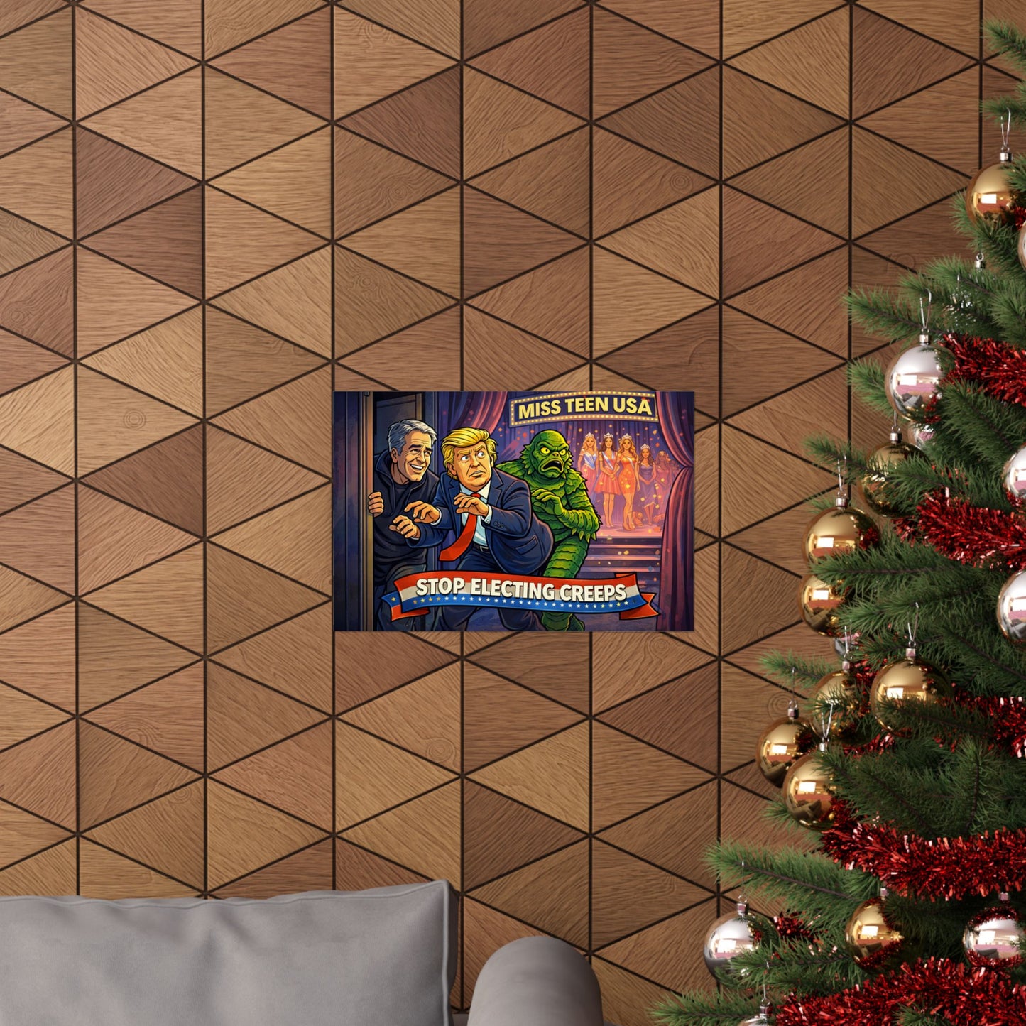 Political Poster — "Stop Electing Creeps" Matte Horizontal Art