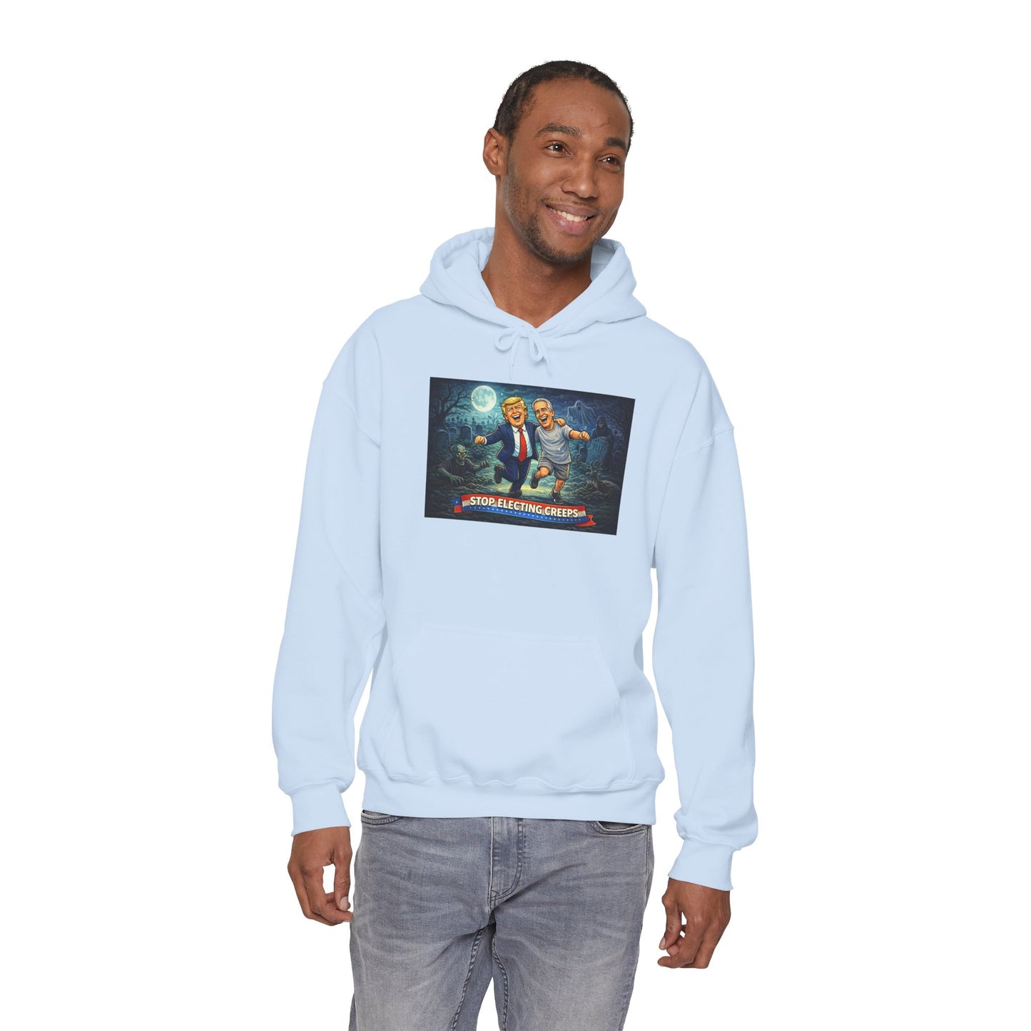 Political Comedy Hoodie — “Surrendering America” Satirical Graphic Sweatshirt