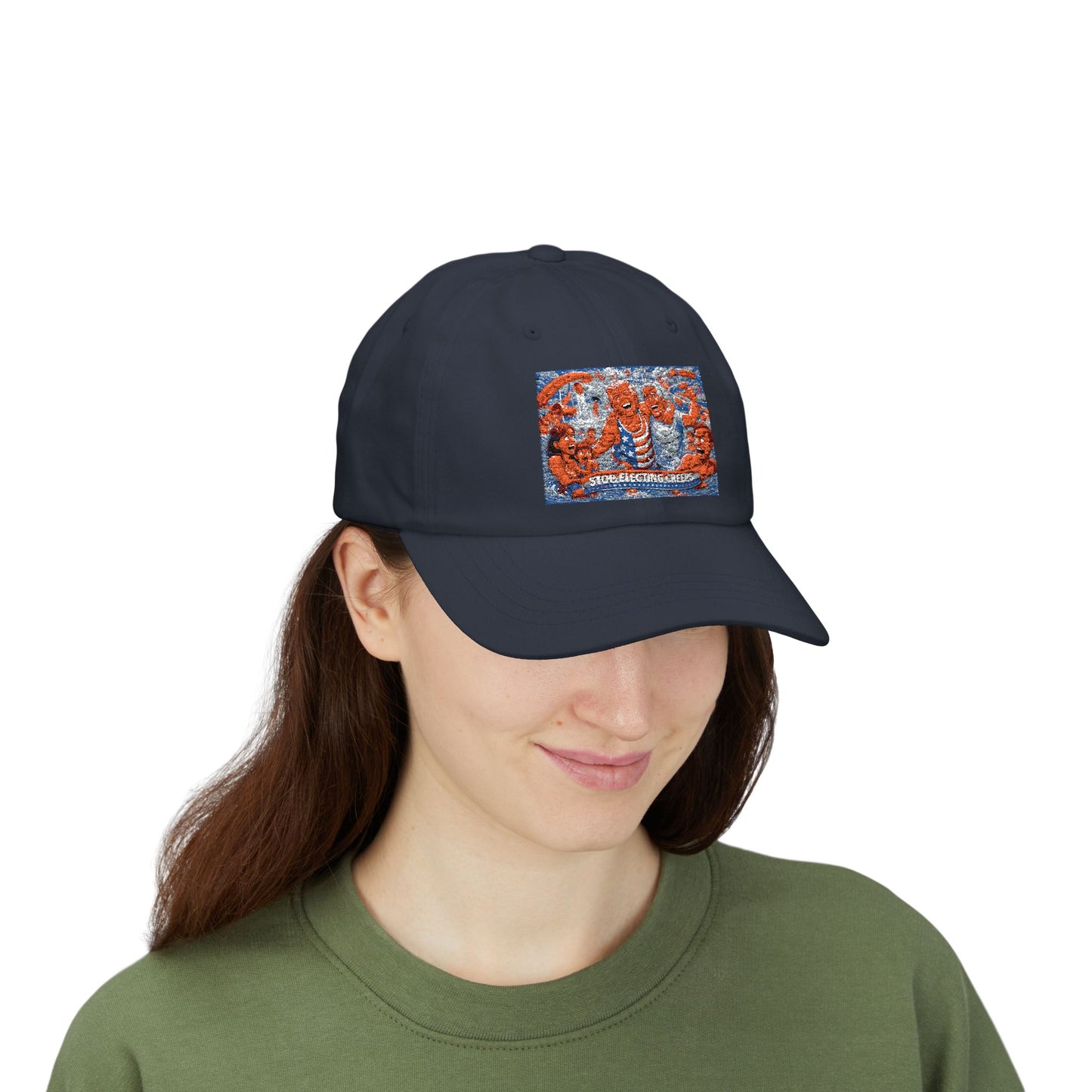 Dad Cap — Vintage Orange Lobsters Patch Hat