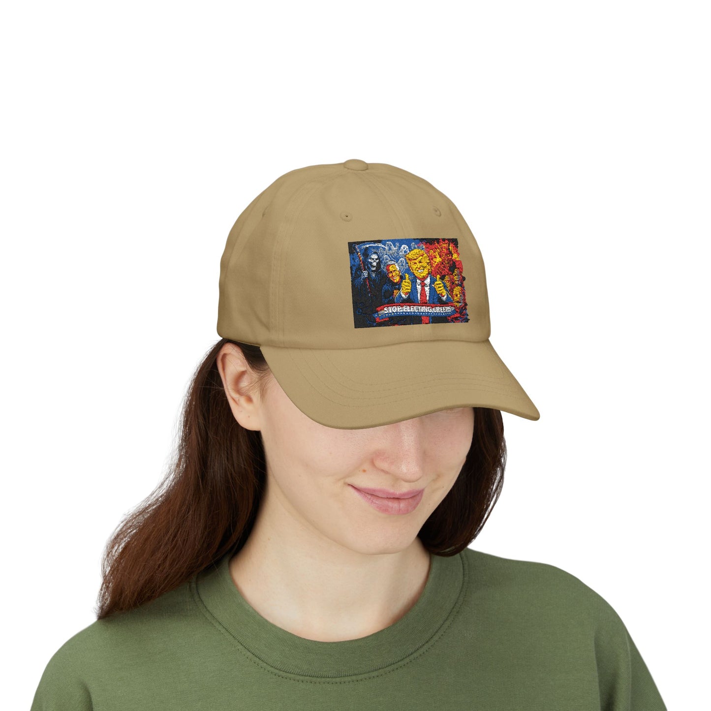 Dad Cap - Cartoon Political Character Patch "Some Are Born Great"