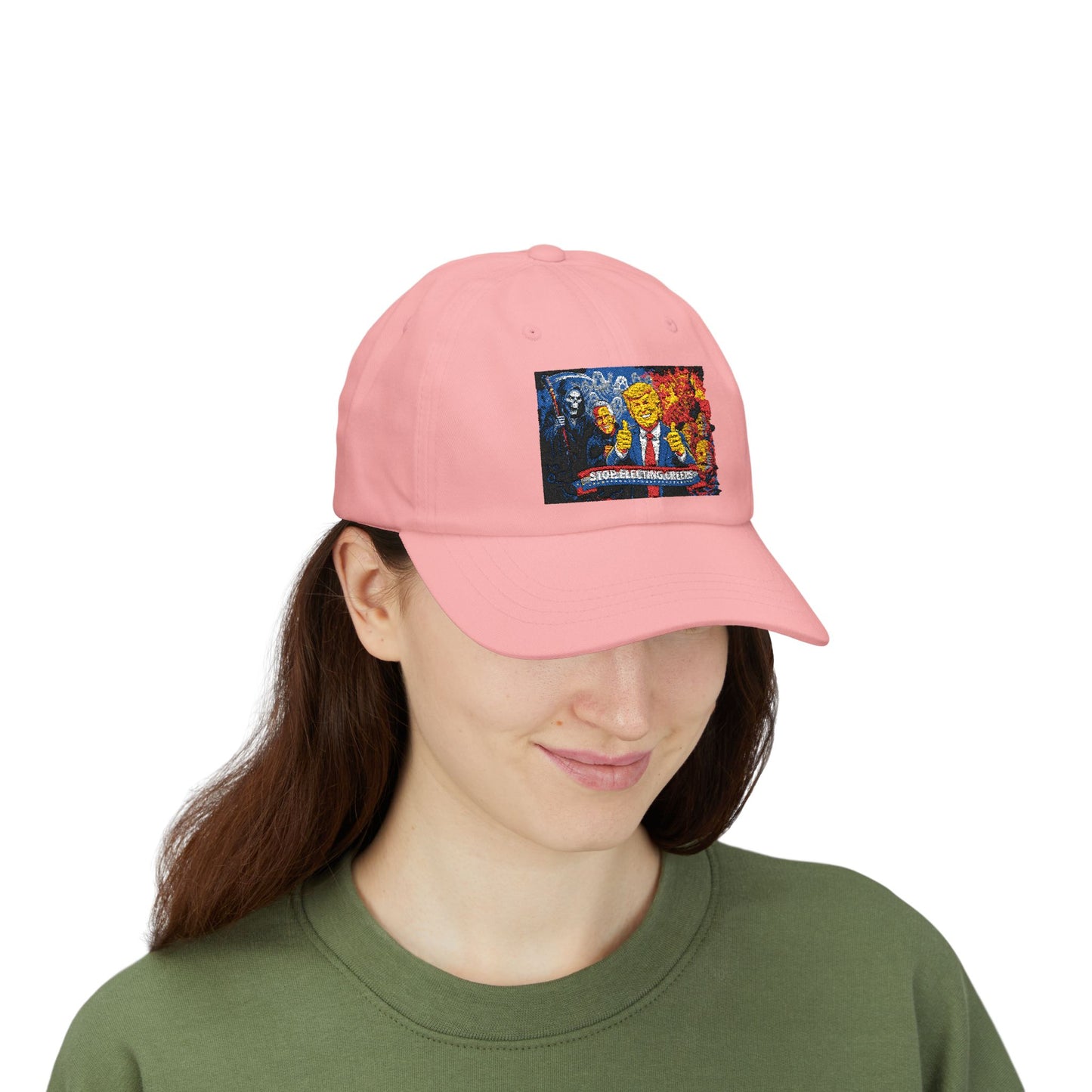 Dad Cap - Cartoon Political Character Patch "Some Are Born Great"