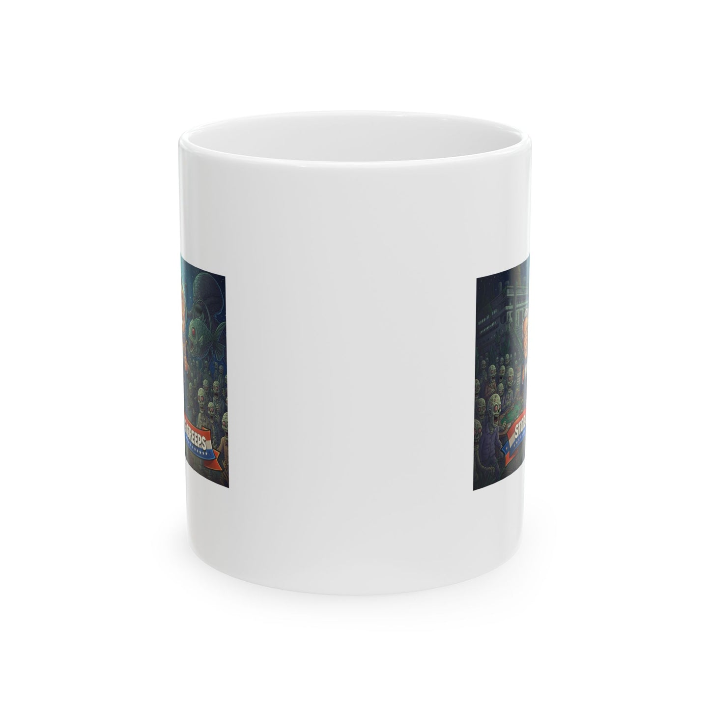 Galaxy Cityscape Ceramic Mug — Colorful Futuristic Skyline Coffee Cup (11oz/15oz)