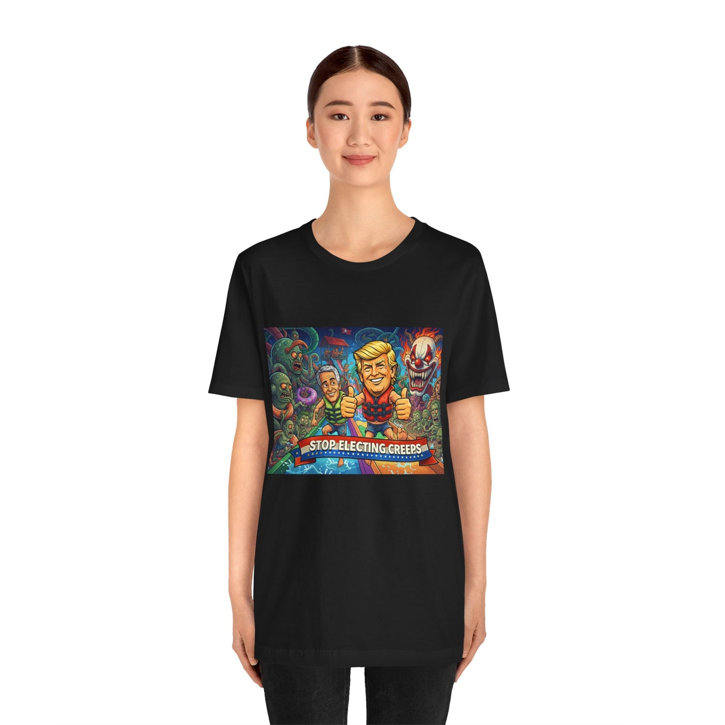 Political Graphic Tee — "Stop Electing Creeps" Bold Protest T‑Shirt