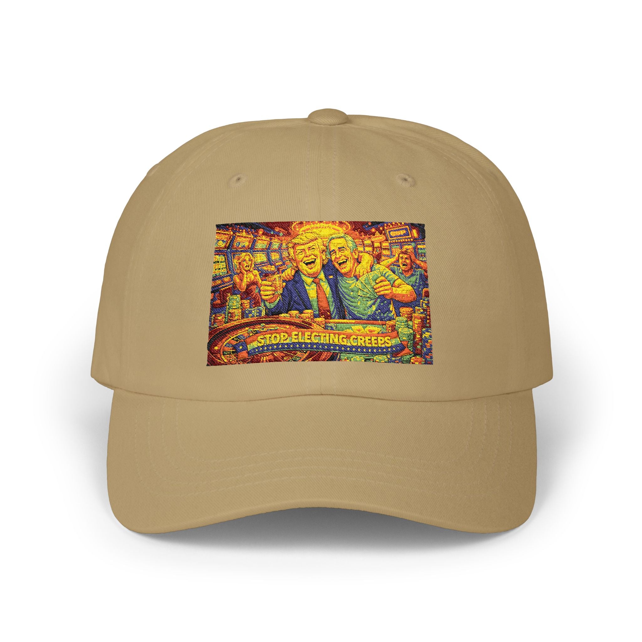 Dad Cap with Colorful Mountain Landscape Patch
