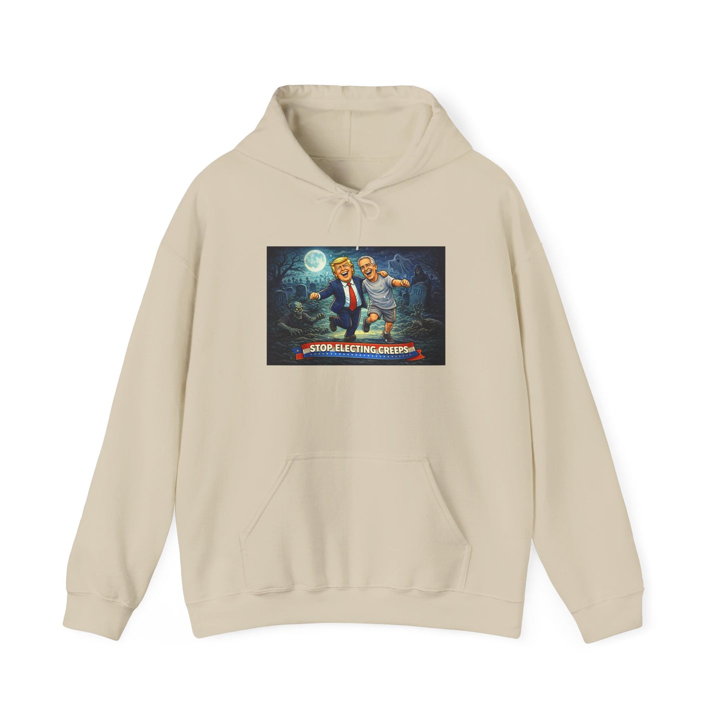 Political Comedy Hoodie — “Surrendering America” Satirical Graphic Sweatshirt