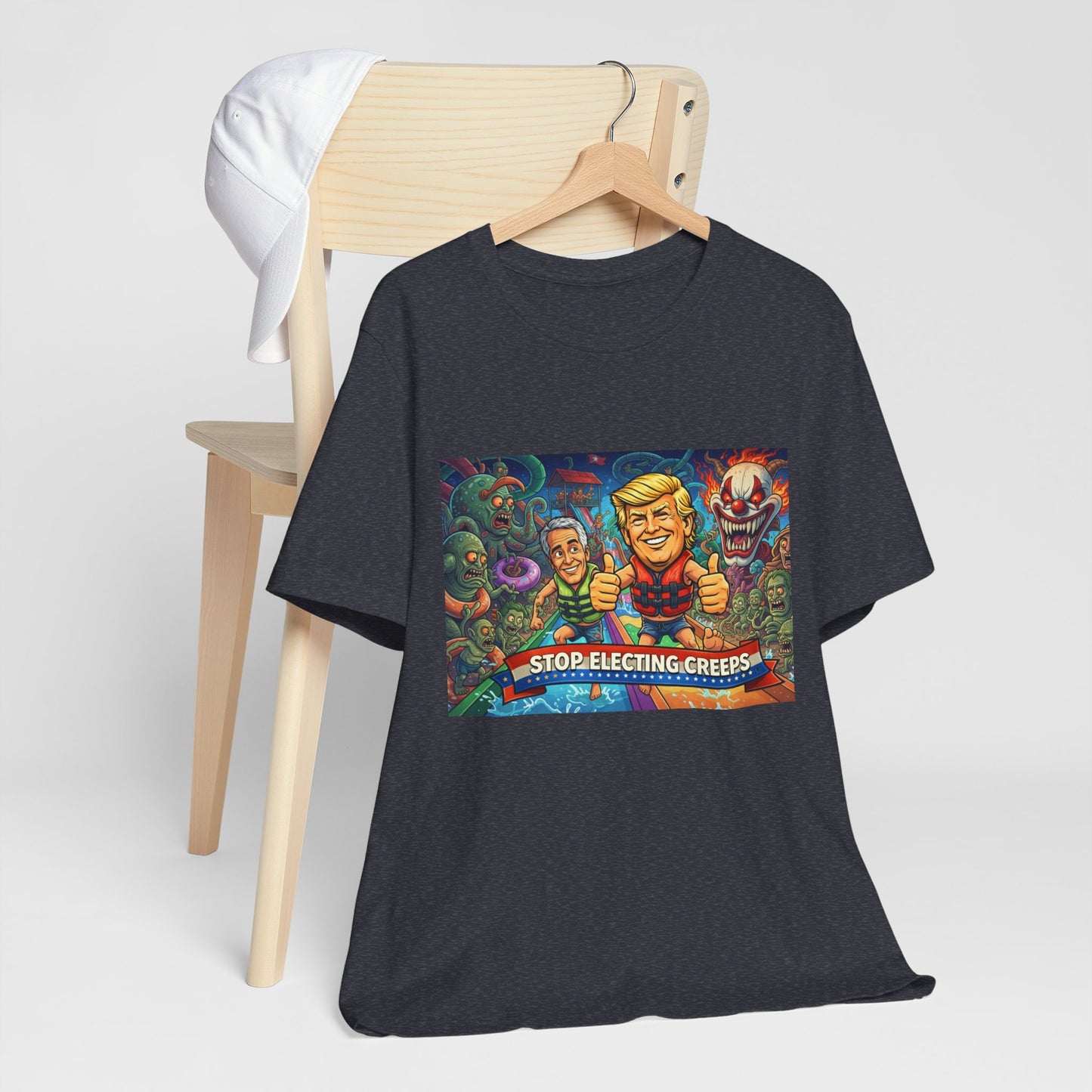 Political Graphic Tee — "Stop Electing Creeps" Bold Protest T‑Shirt
