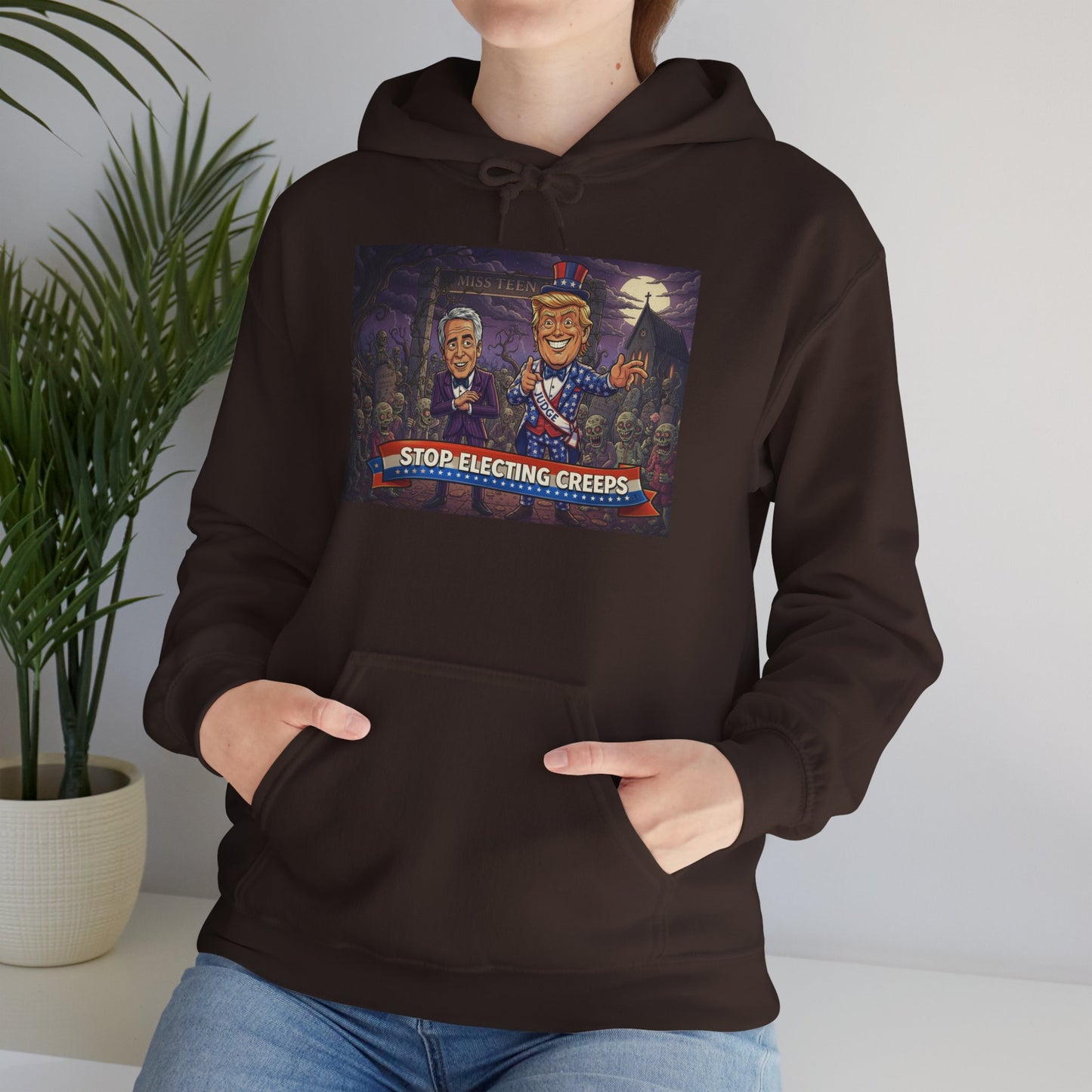 Patriotic Campfire Hoodie — 'Land of the Free' Vintage Americana Design