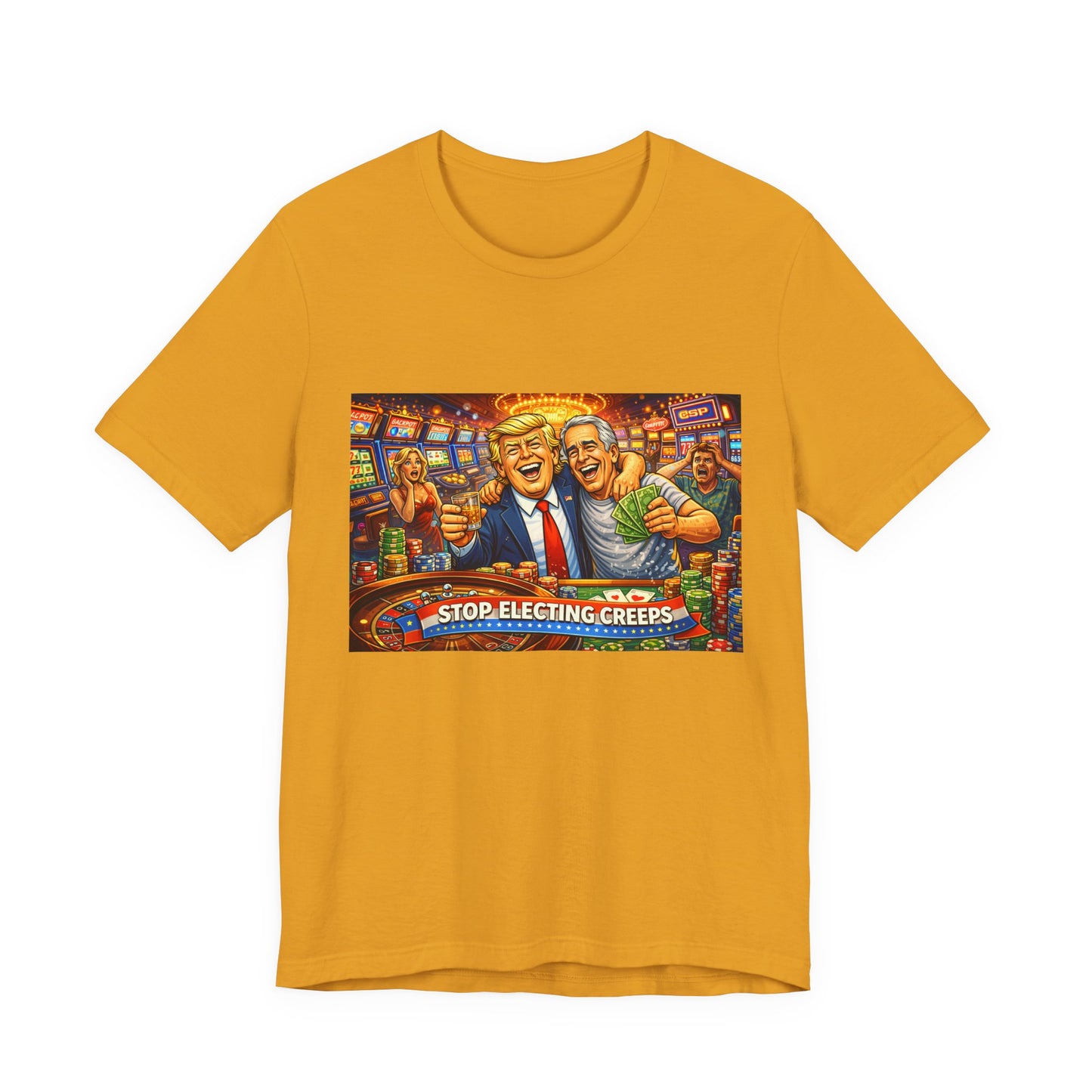 Stop Electing Creeps Graphic Tee — Political Satire T‑Shirt