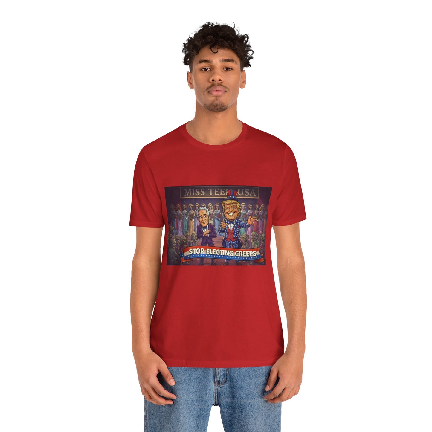 Political Satire Tee – "Stop Electing Creeps" Graphic Shirt