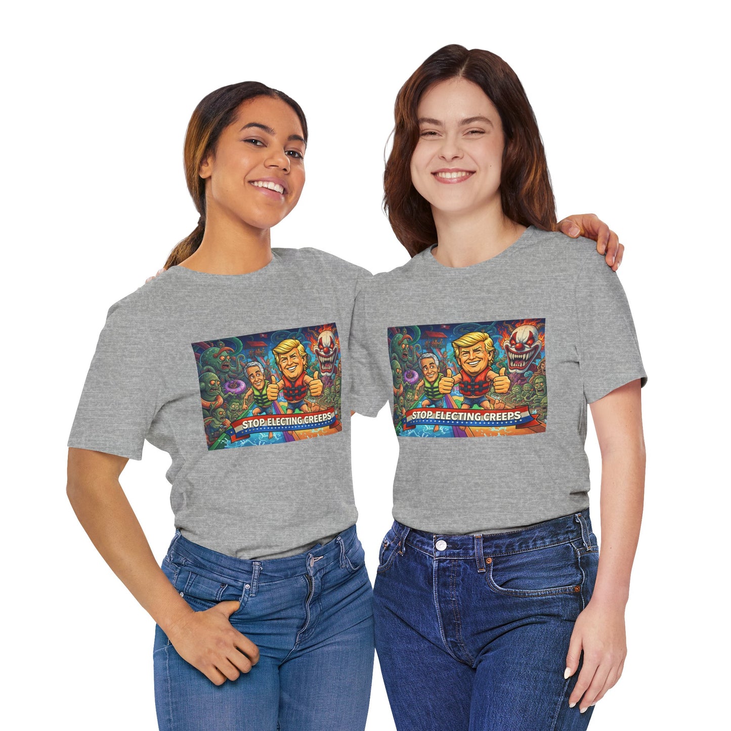 Political Graphic Tee — "Stop Electing Creeps" Bold Protest T‑Shirt